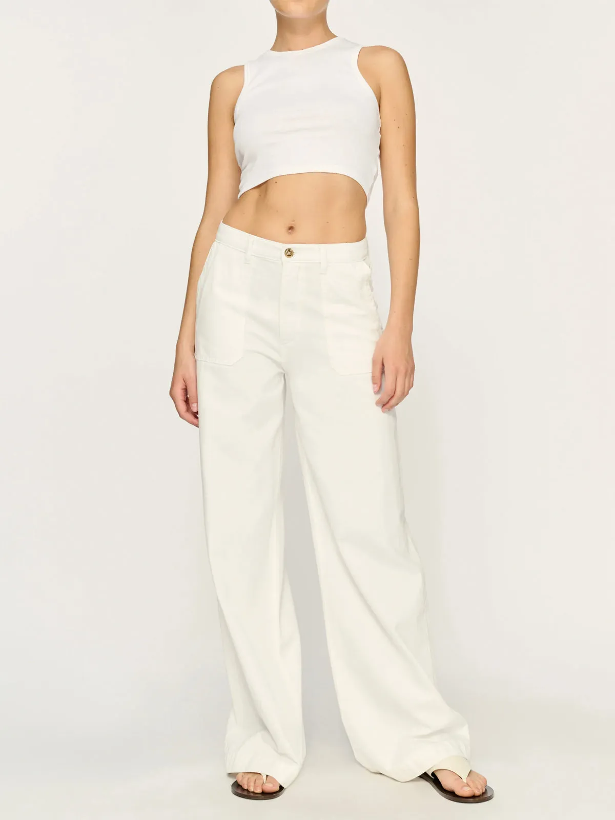 Zoe Wide Leg Jean - White sold by iris product image thumbnail 2