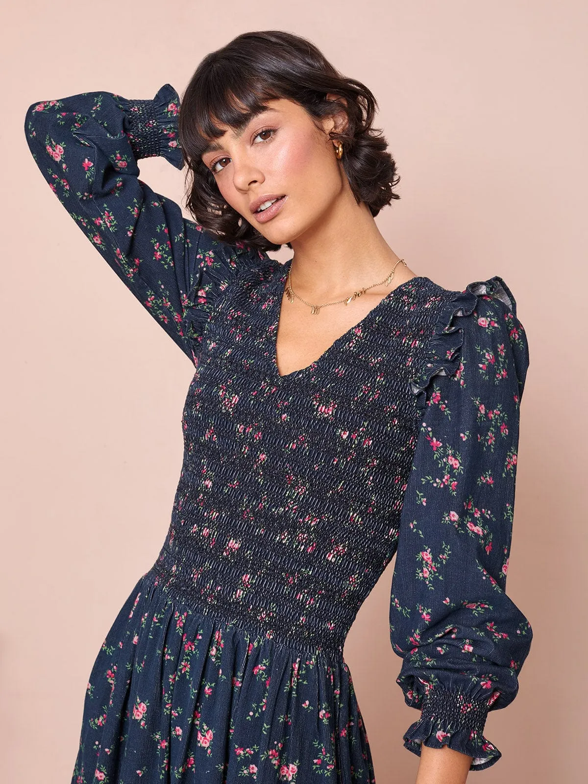 Imogen Smocked Cord Dress sold by iris product image thumbnail 3