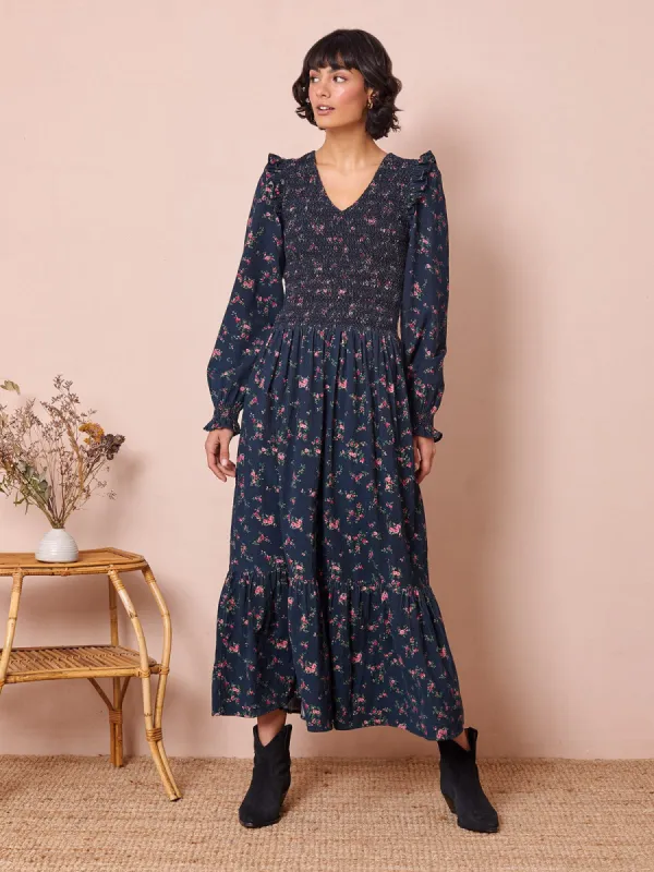 Imogen Smocked Cord Dress sold by iris