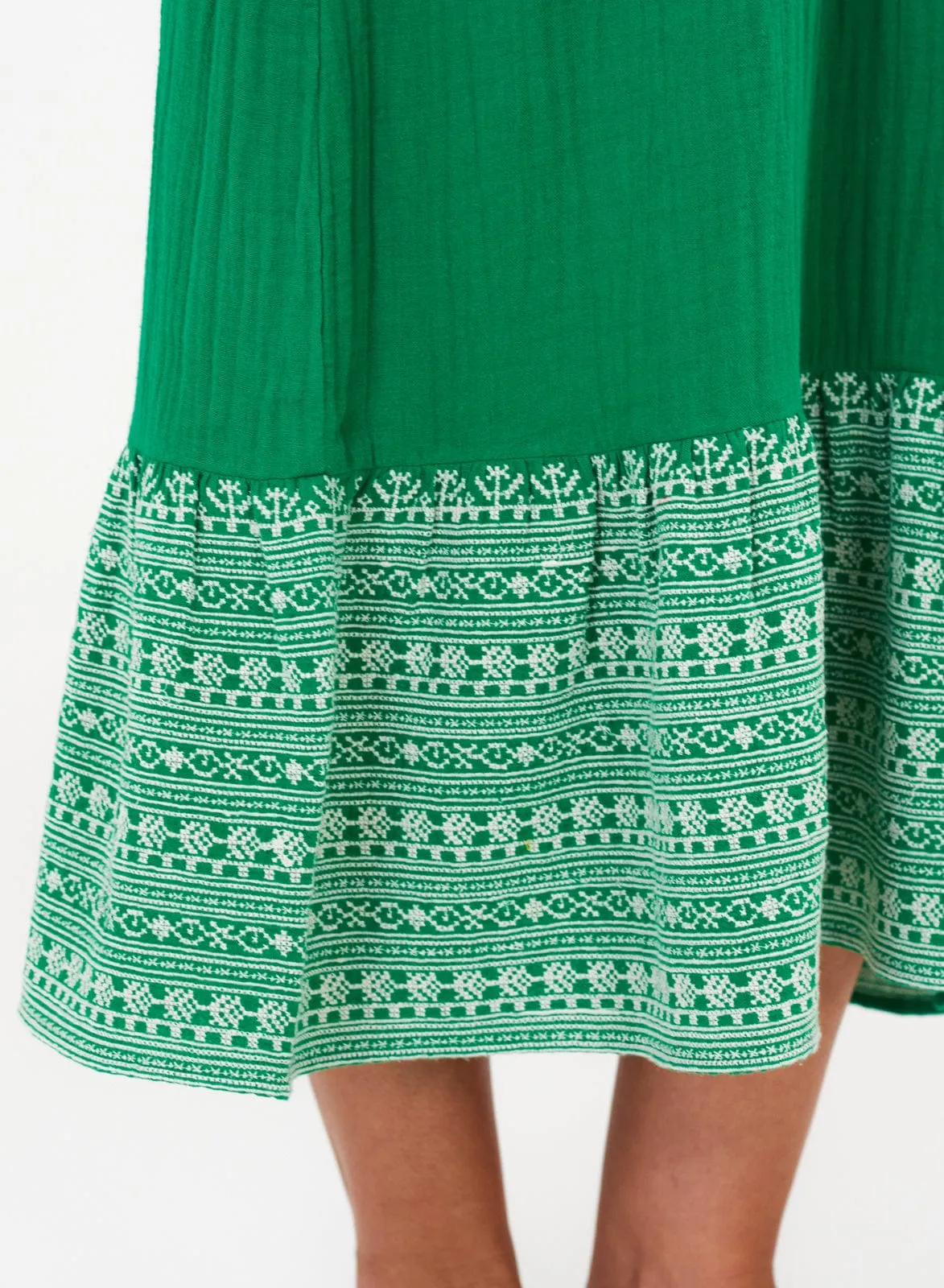 Cella Embroidered Dress – Green sold by iris product image thumbnail 5