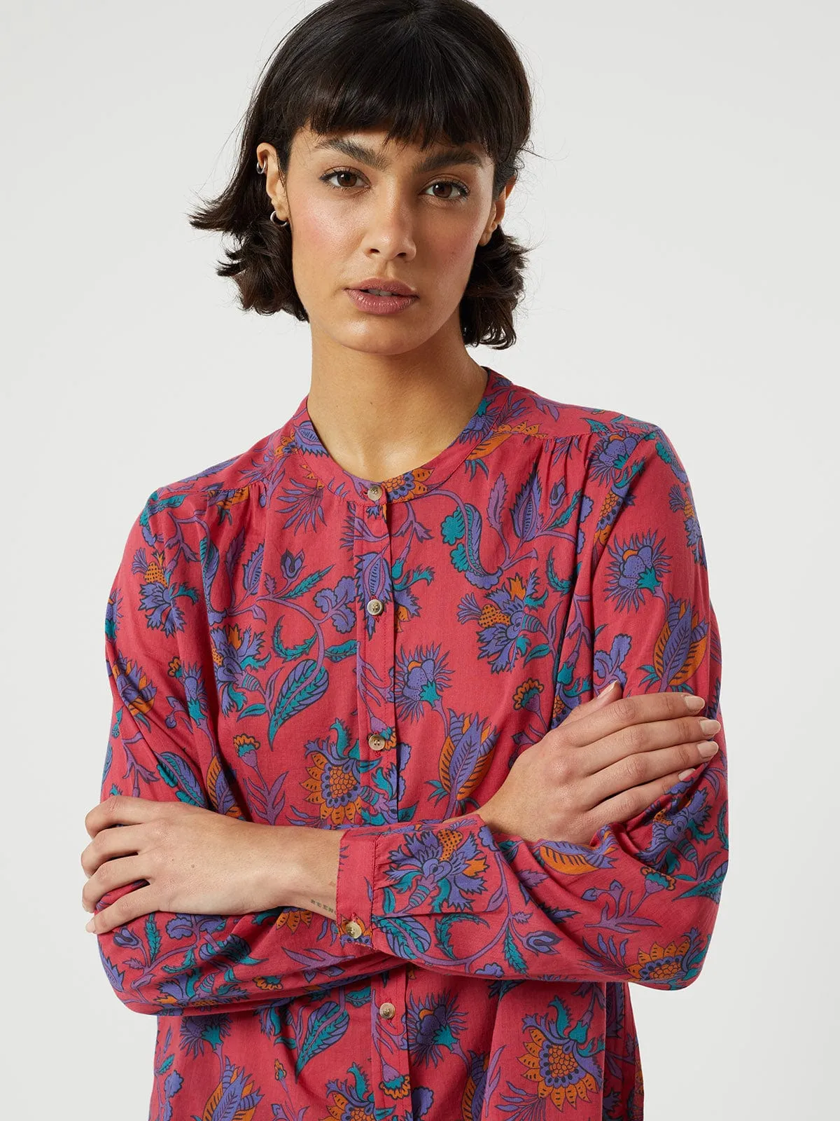 Faye Ruffle Blouse Red sold by iris product image thumbnail 3