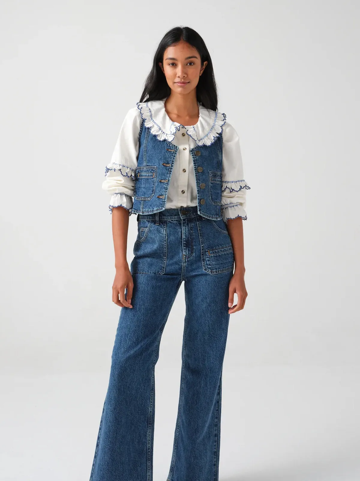 Phoebe Collar Blouse - Ecru sold by iris product image thumbnail 3