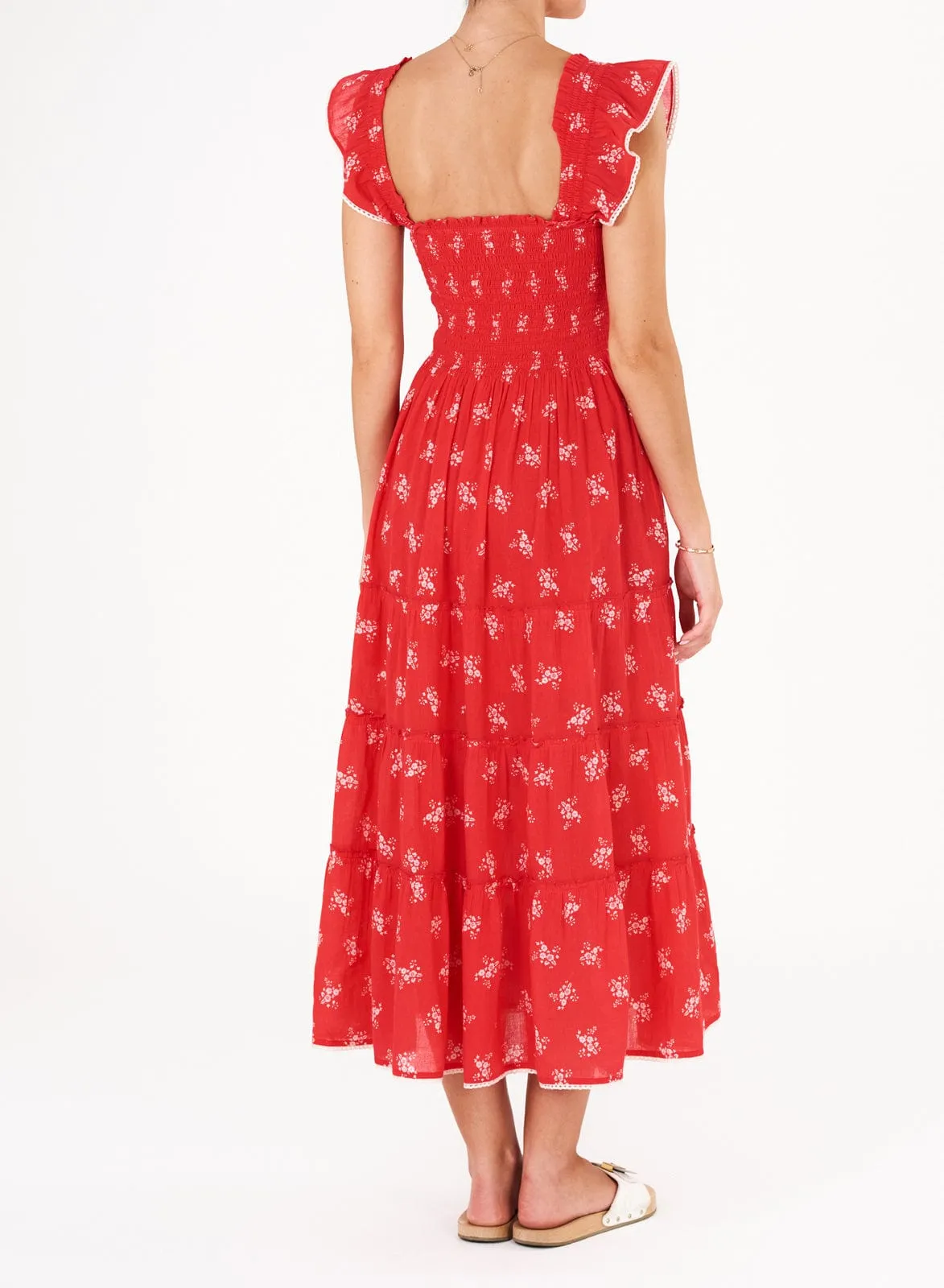 Vivi Print Maxi Dress – Red sold by iris product image thumbnail 3