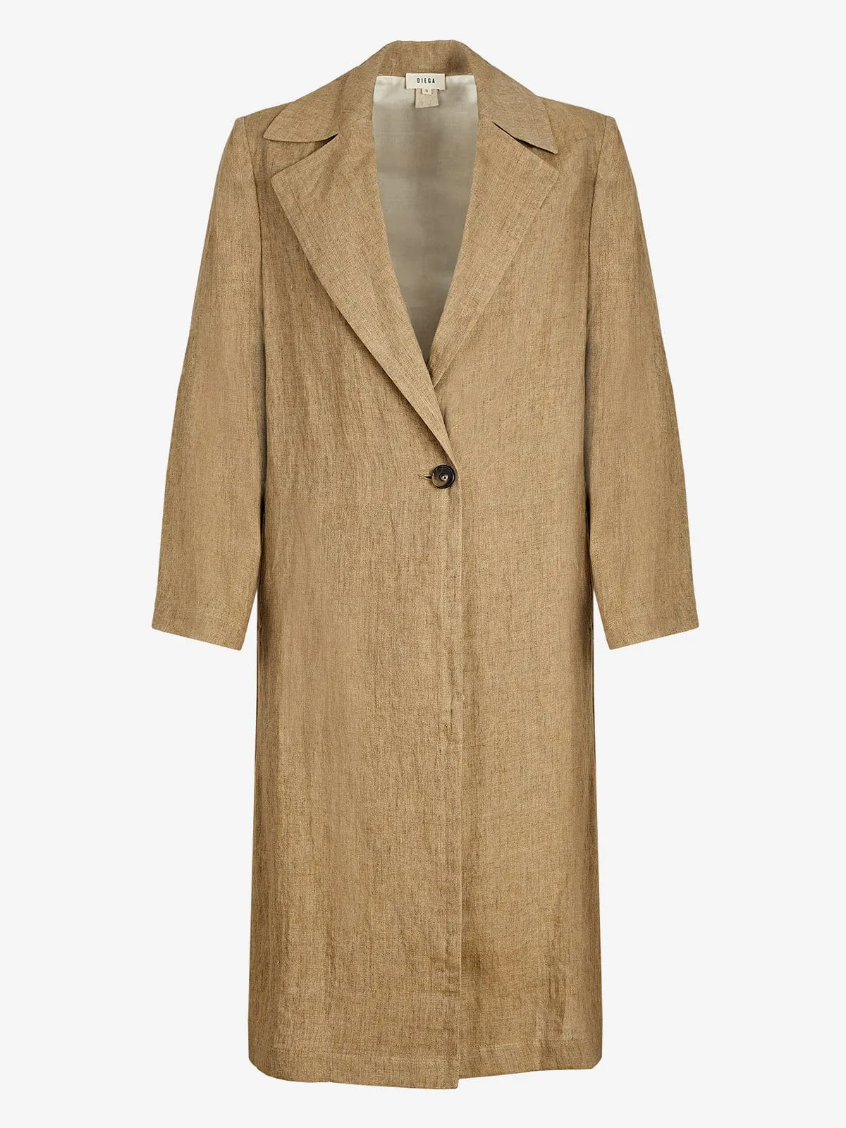 Moko Linen Coat- Beige sold by iris
