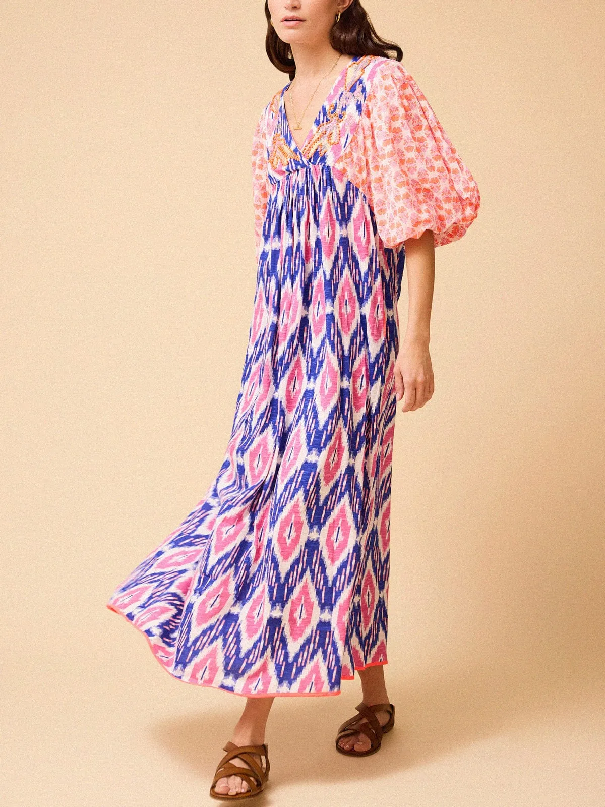Ikat Maxi Dress - Blue sold by iris product image thumbnail 2