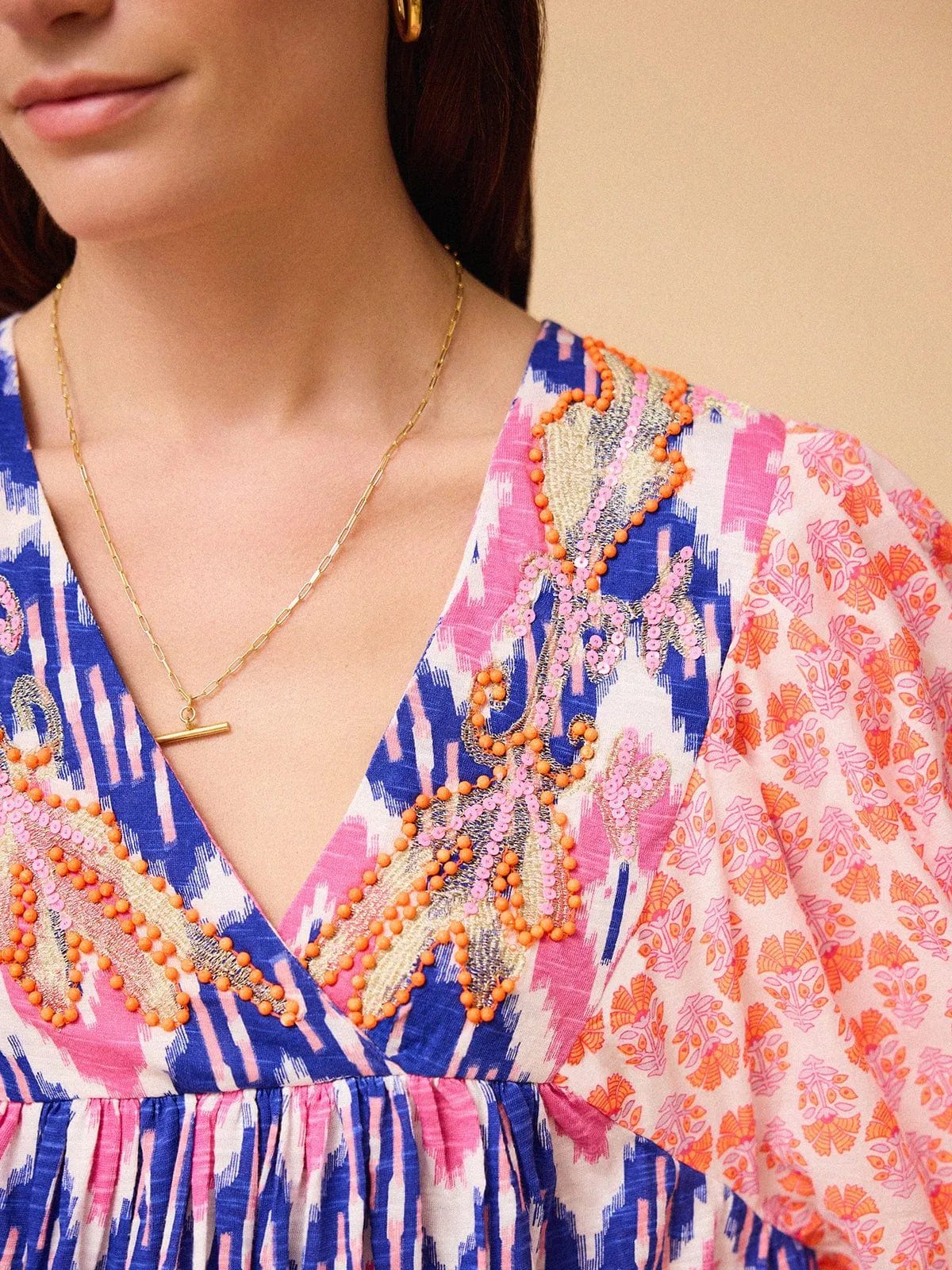 Ikat Maxi Dress - Blue sold by iris product image thumbnail 3