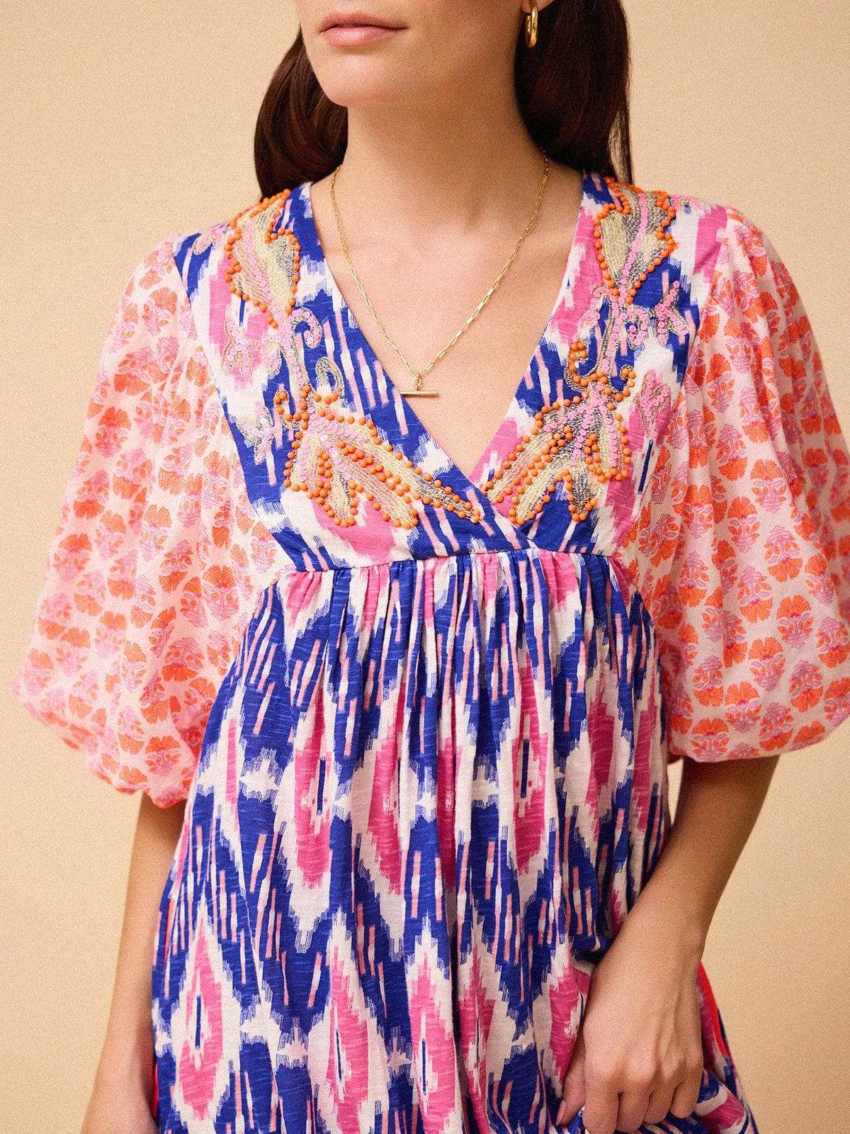 Ikat Maxi Dress - Blue sold by iris product image thumbnail 4