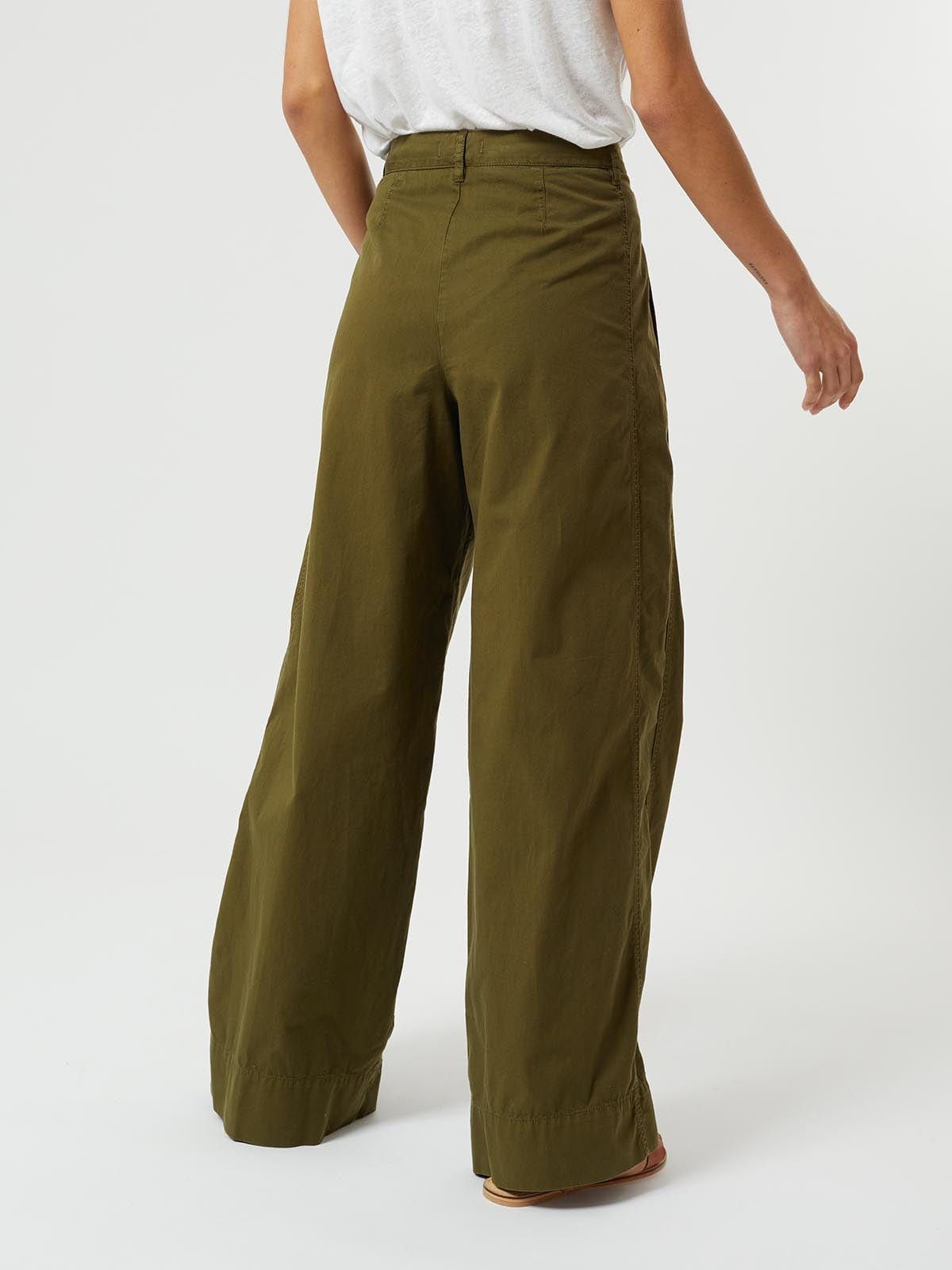 Luca Wide Trouser Army Green sold by iris product image thumbnail 3