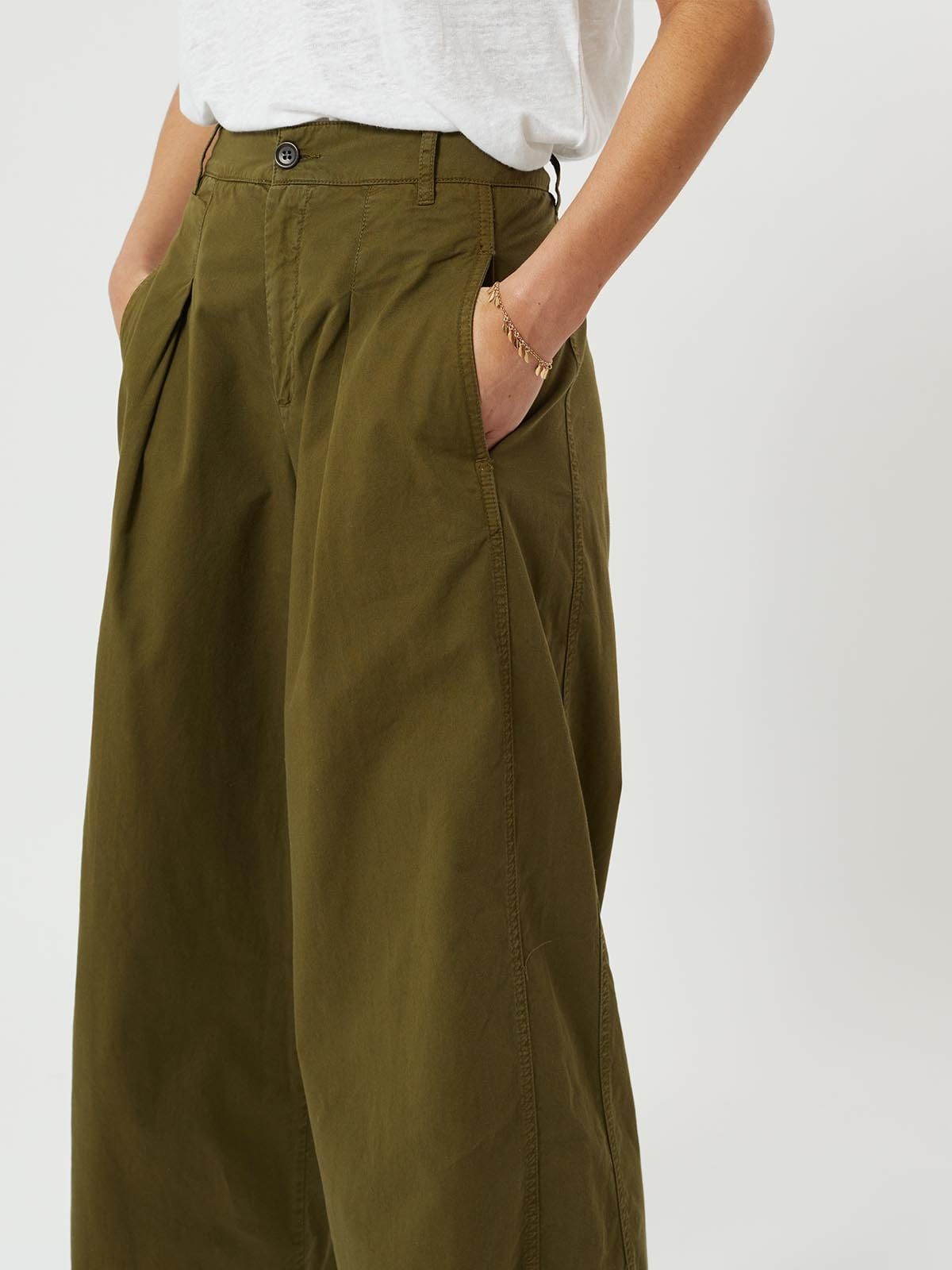 Luca Wide Trouser Army Green sold by iris product image thumbnail 4