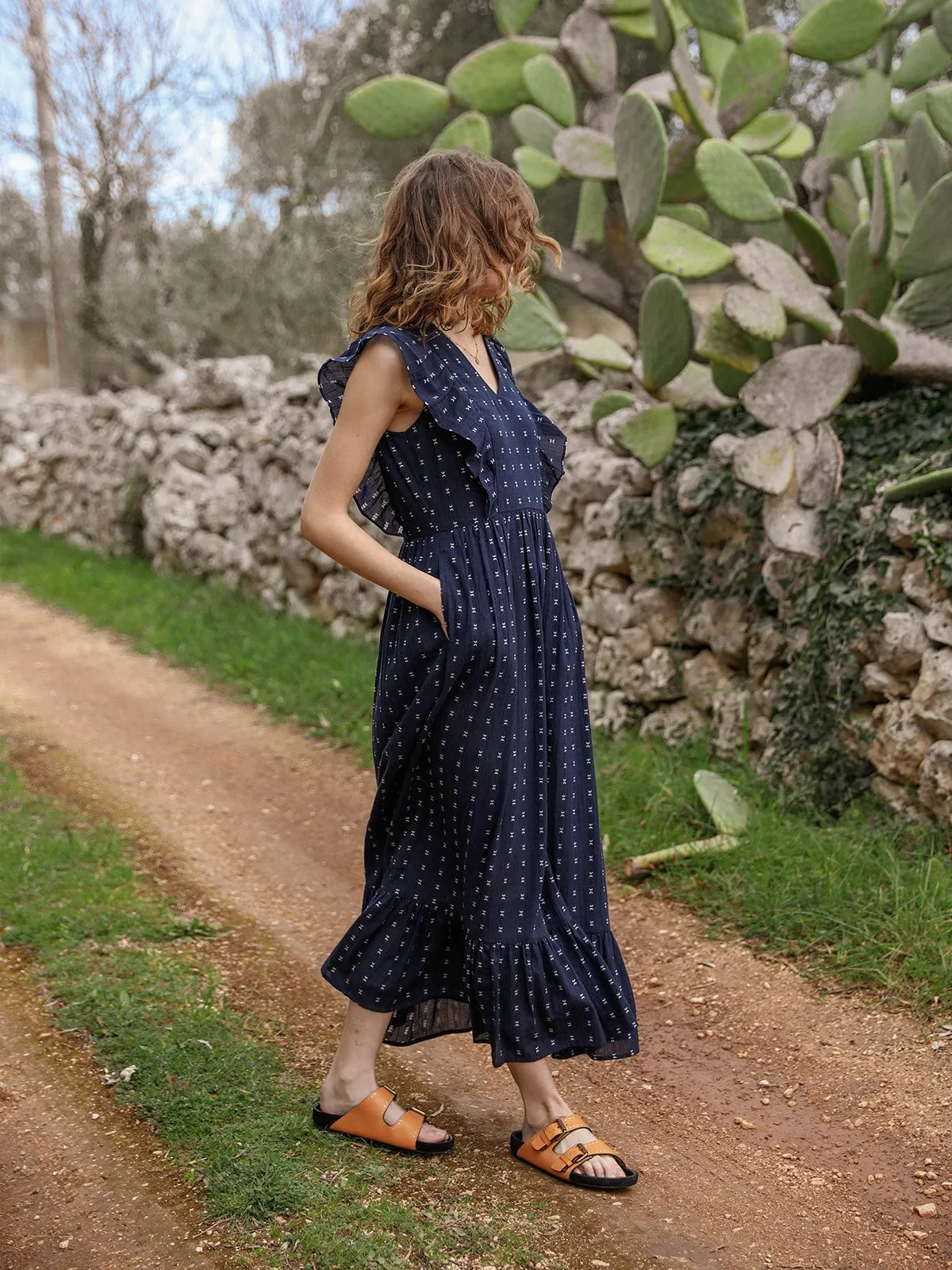 Danica Dobby Ruffle Dress sold by iris product image thumbnail 2