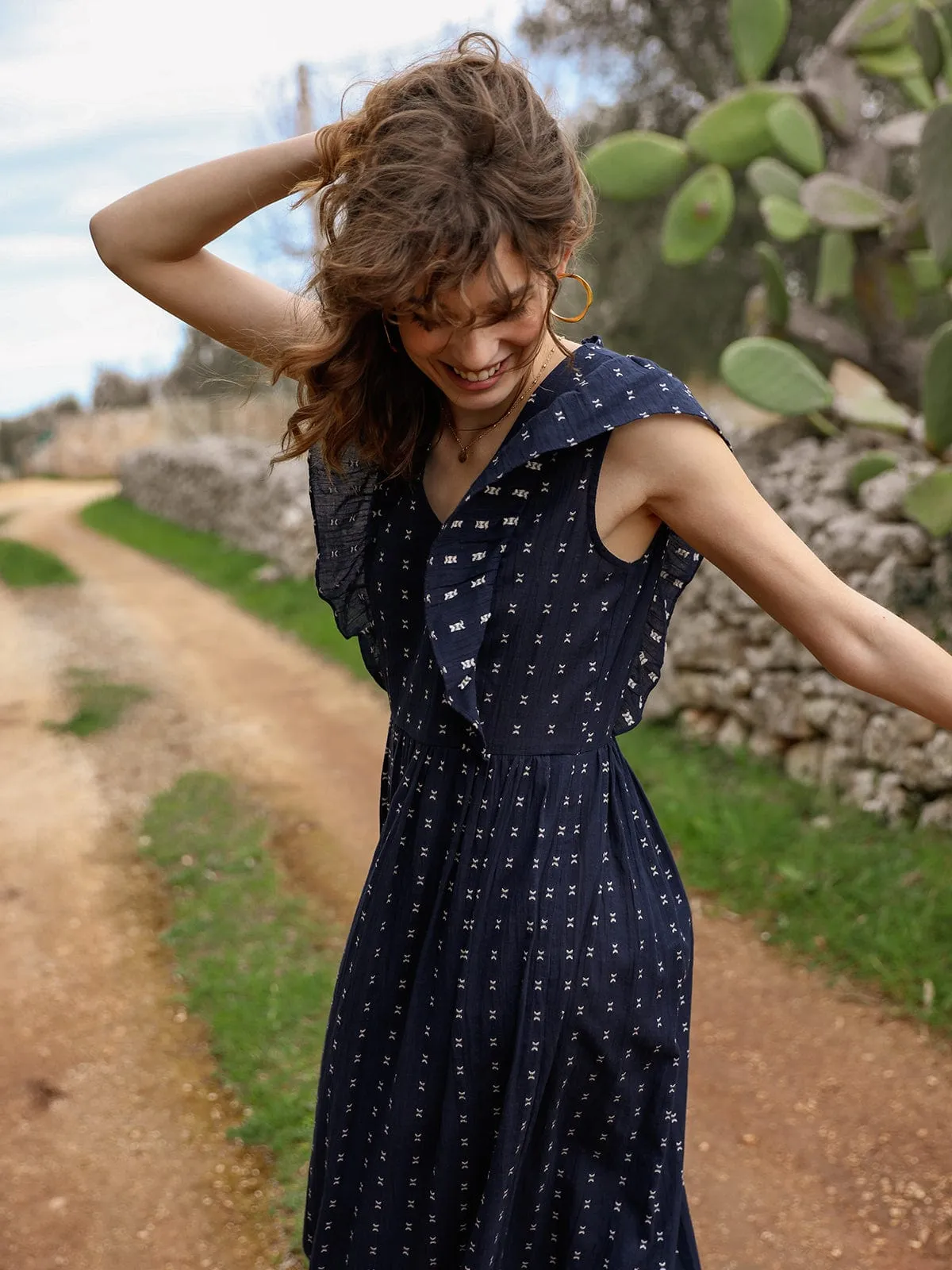 Danica Dobby Ruffle Dress sold by iris product image thumbnail 3