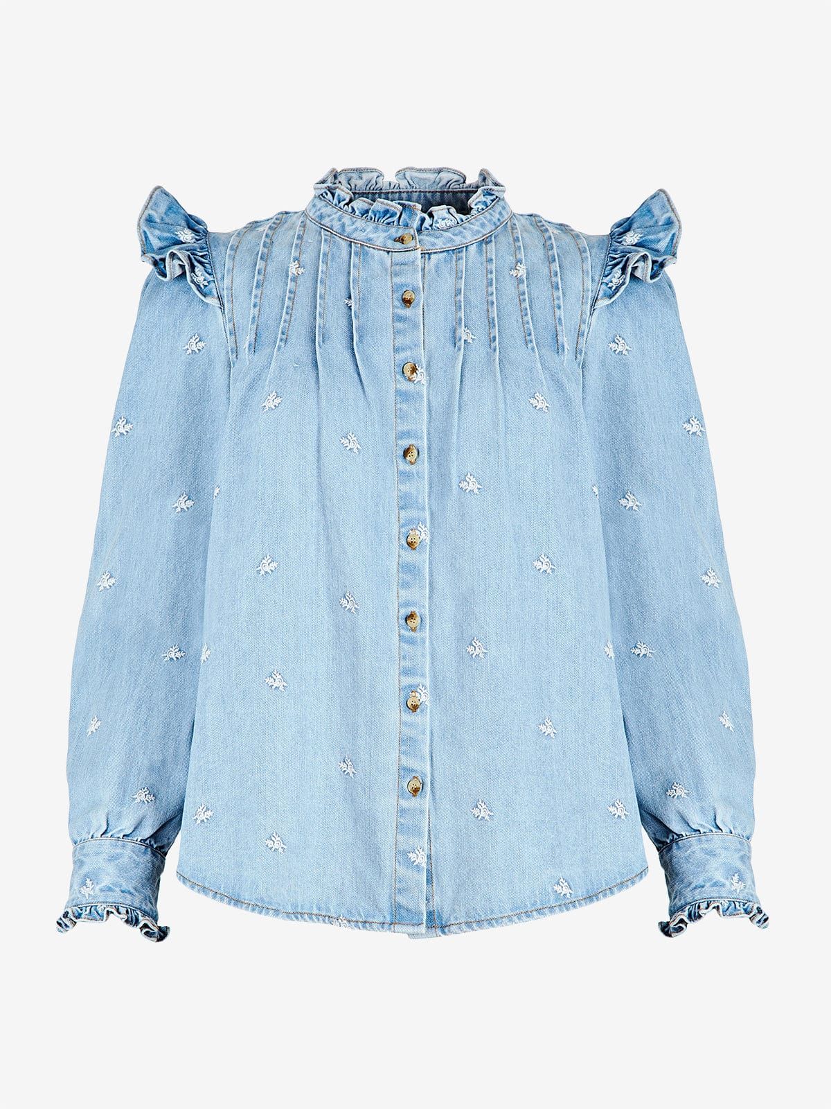 Rocco Embroidered Denim Blouse sold by iris product image thumbnail 5