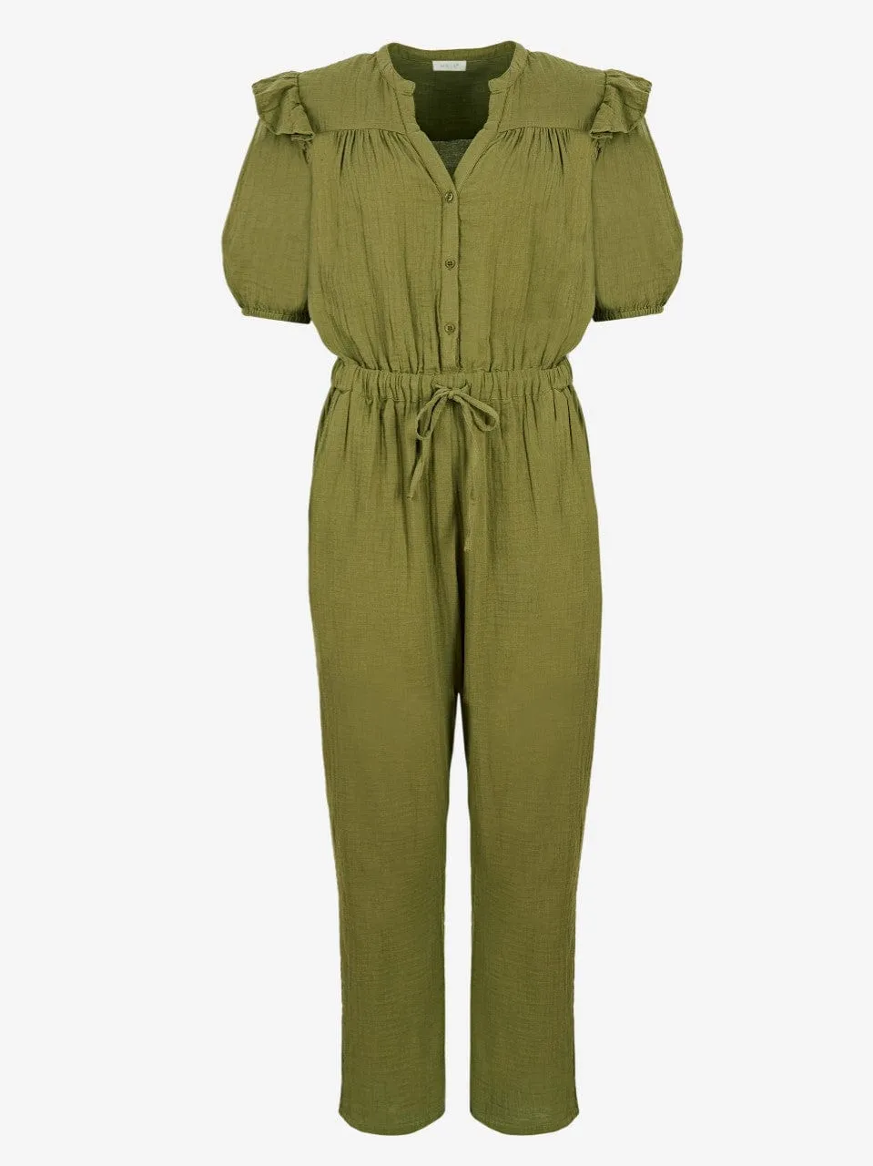 Marlowe Frill Jumpsuit Khaki sold by iris product image thumbnail 4