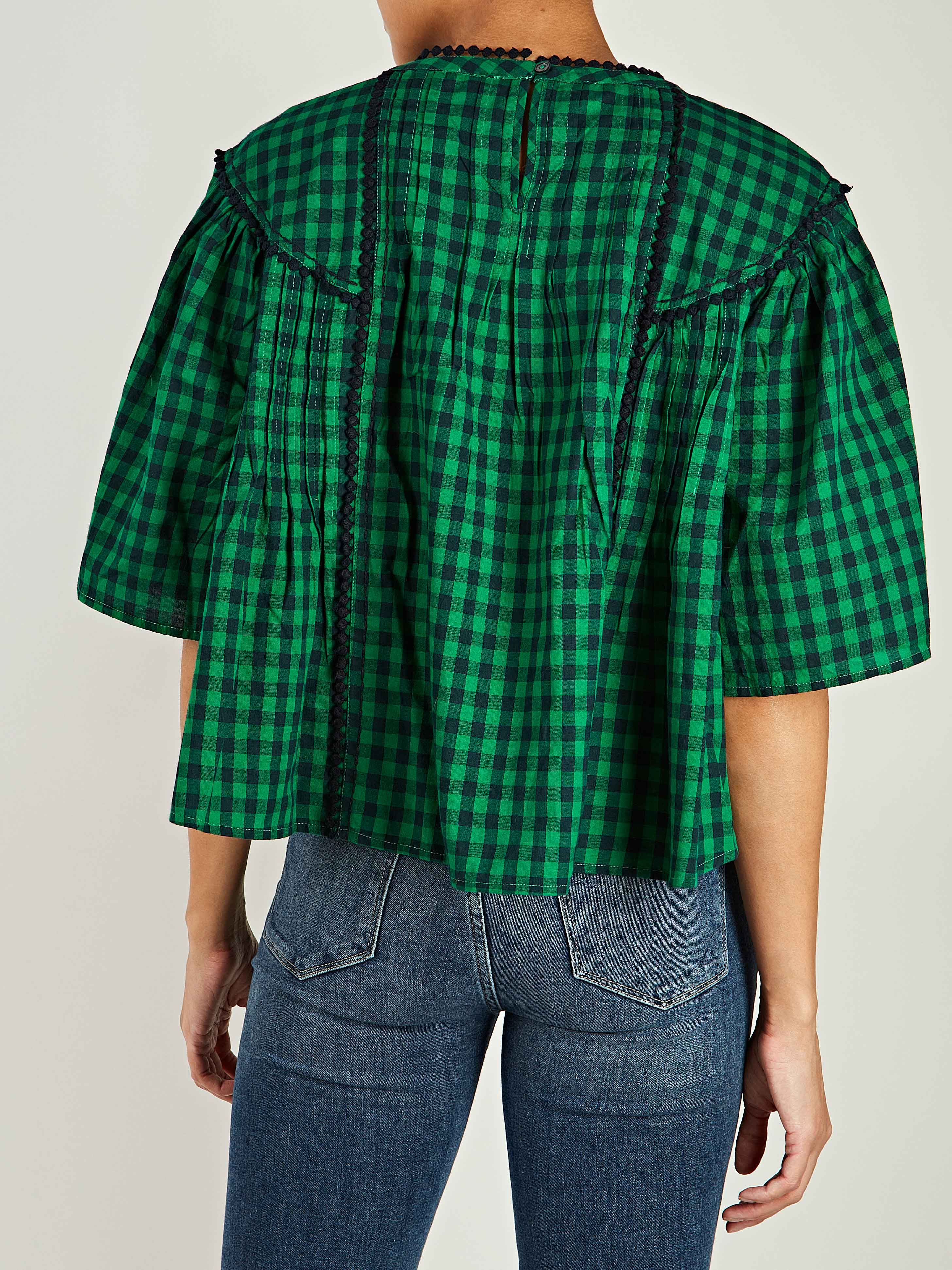 Dorie Gingham Cotton Top sold by iris product image thumbnail 3
