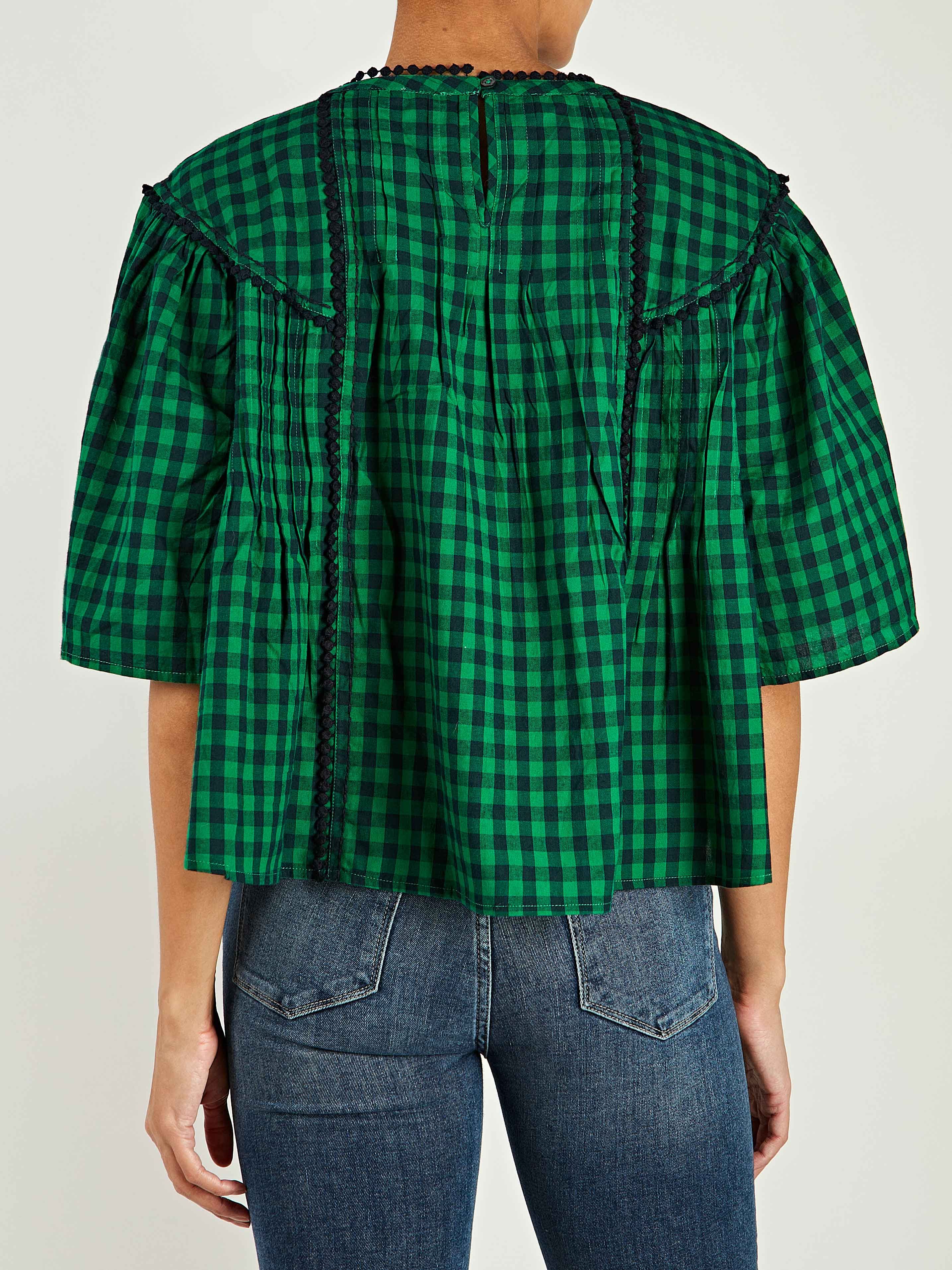 Dorie Gingham Cotton Top sold by iris product image thumbnail 4