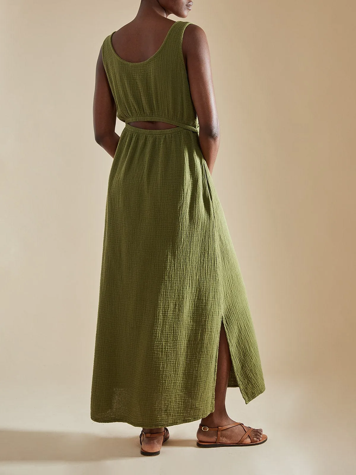 Jasper Dress - Khaki sold by iris product image thumbnail 3