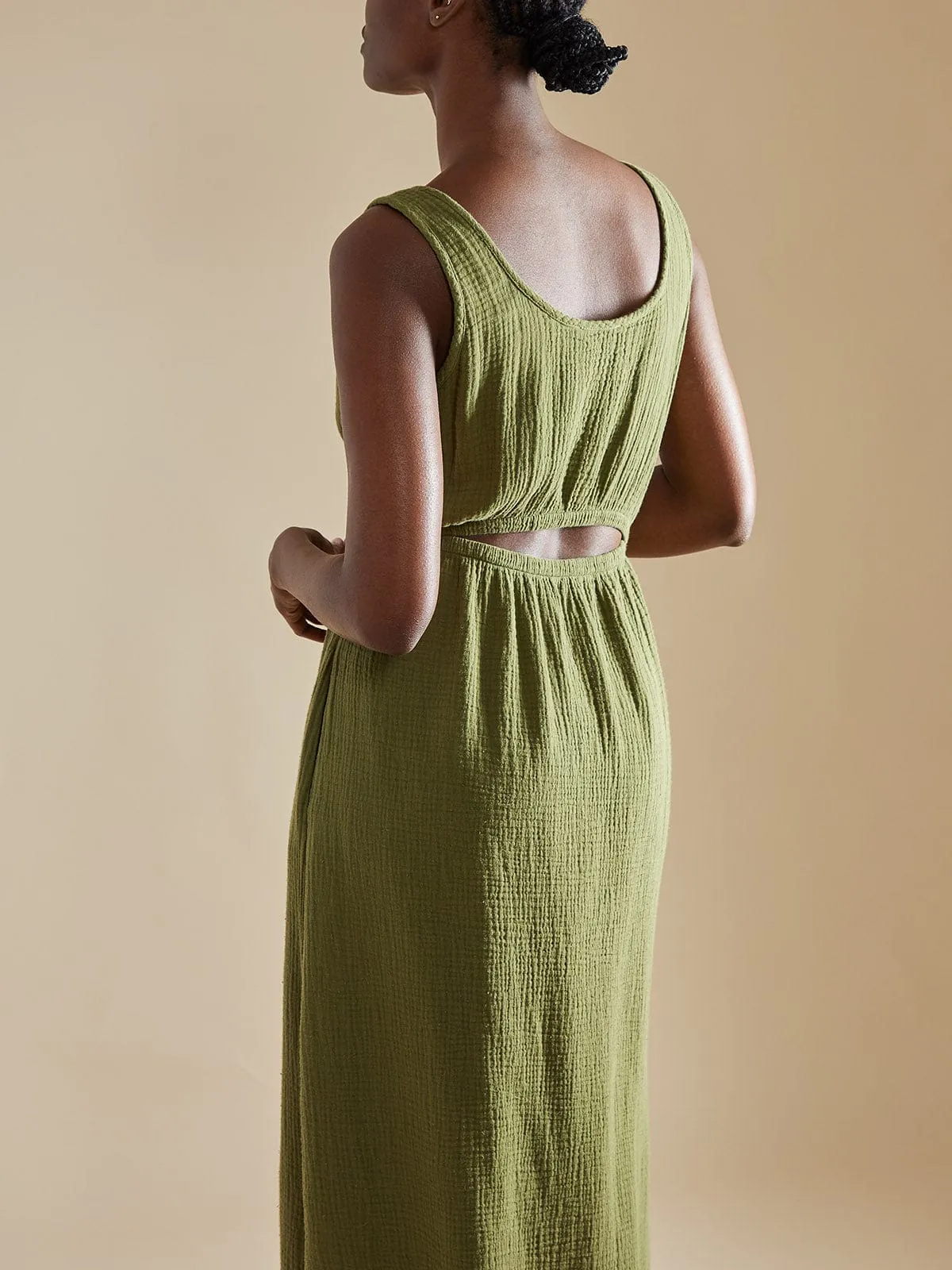 Jasper Dress - Khaki sold by iris product image thumbnail 4