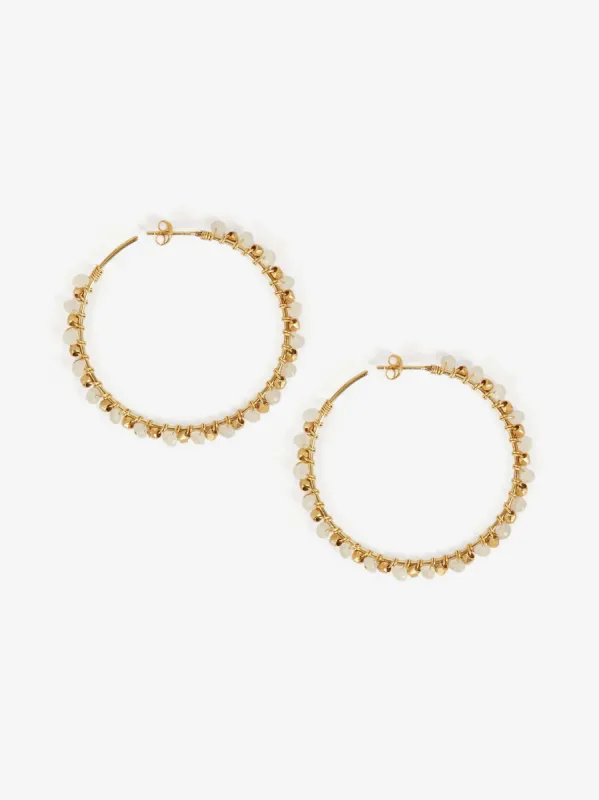 Bead Hoop Earrings sold by iris