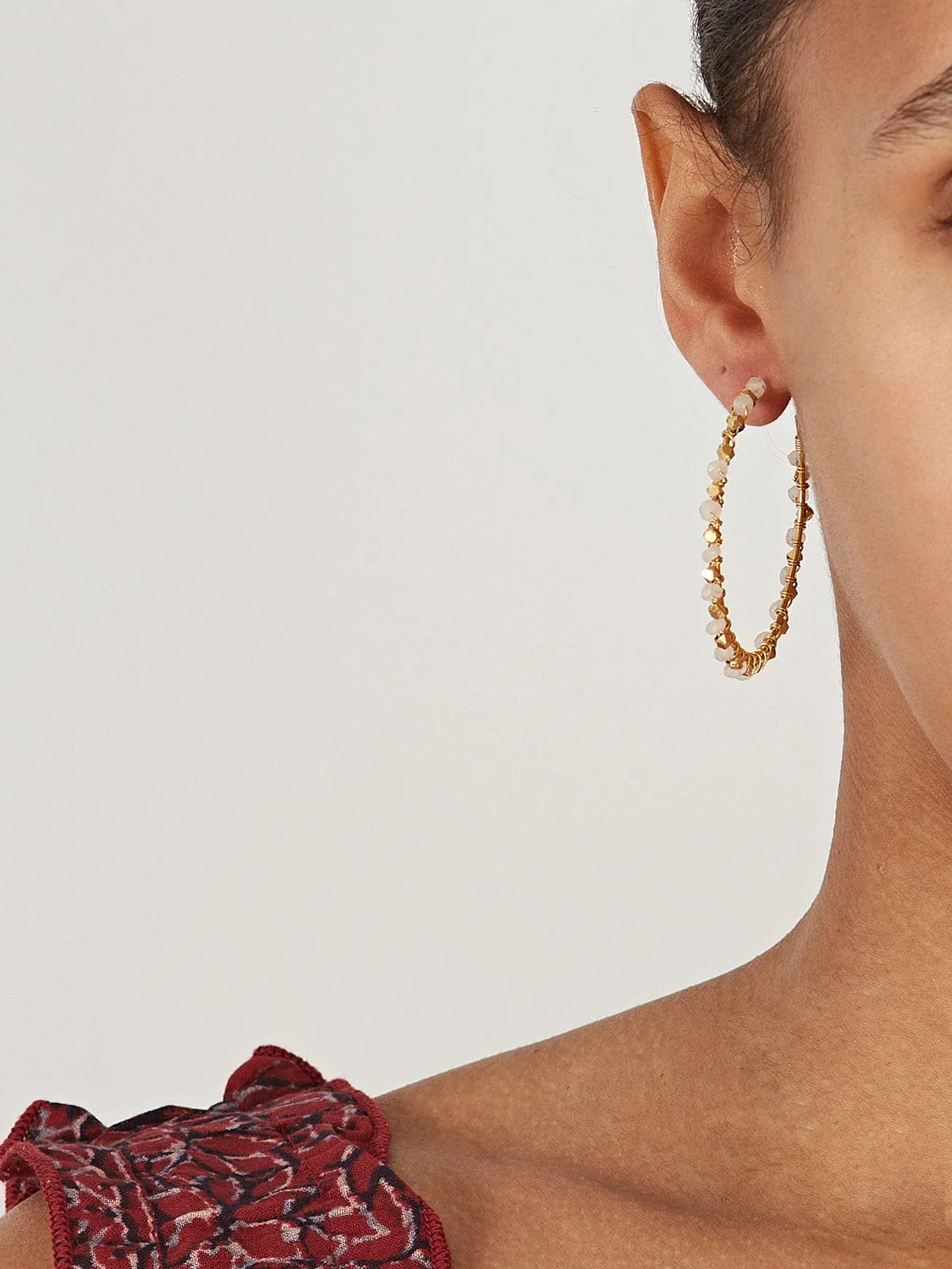 Bead Hoop Earrings sold by iris product image thumbnail 2