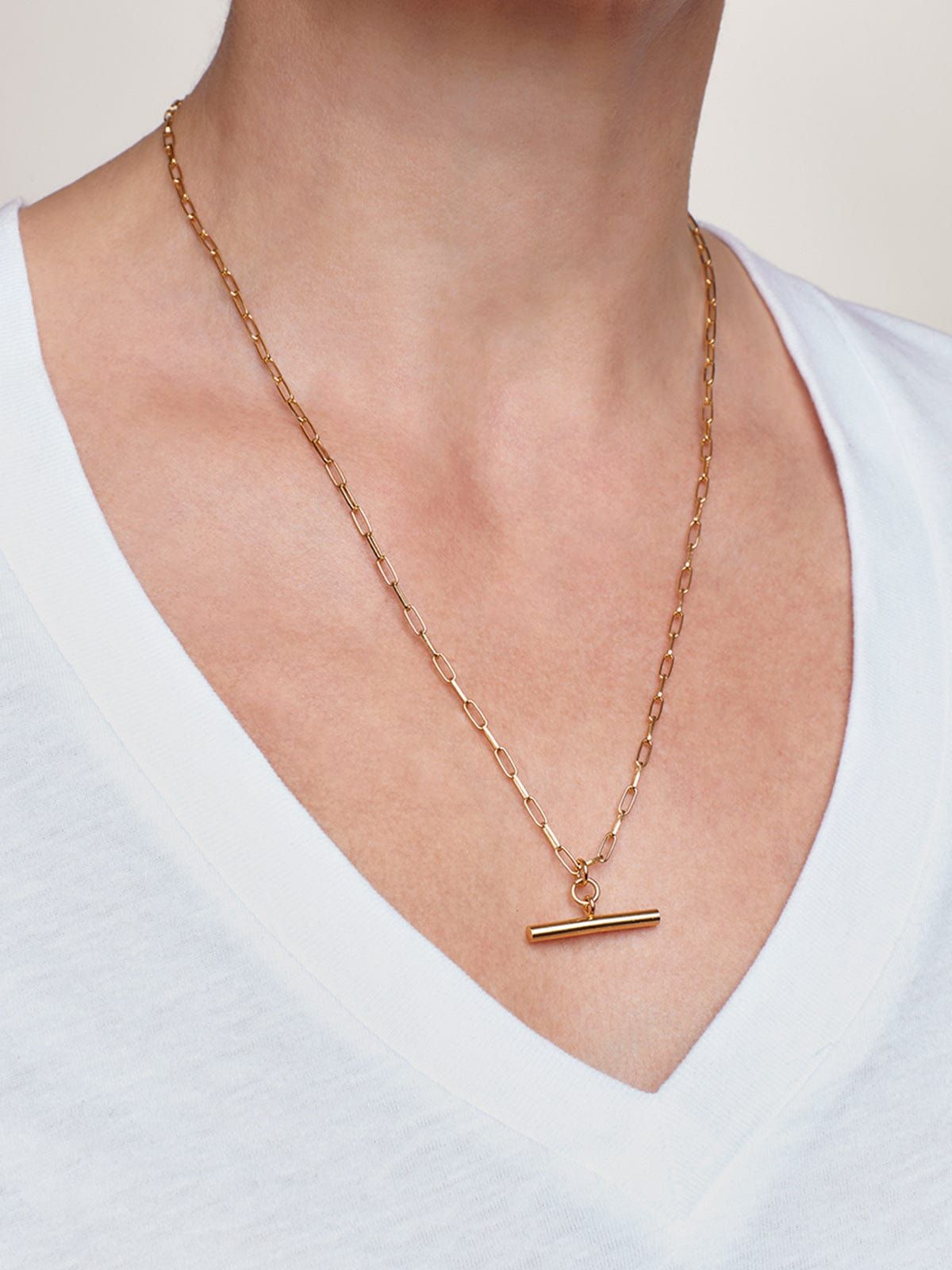 Link Chain & T Bar Necklace sold by iris product image thumbnail 2