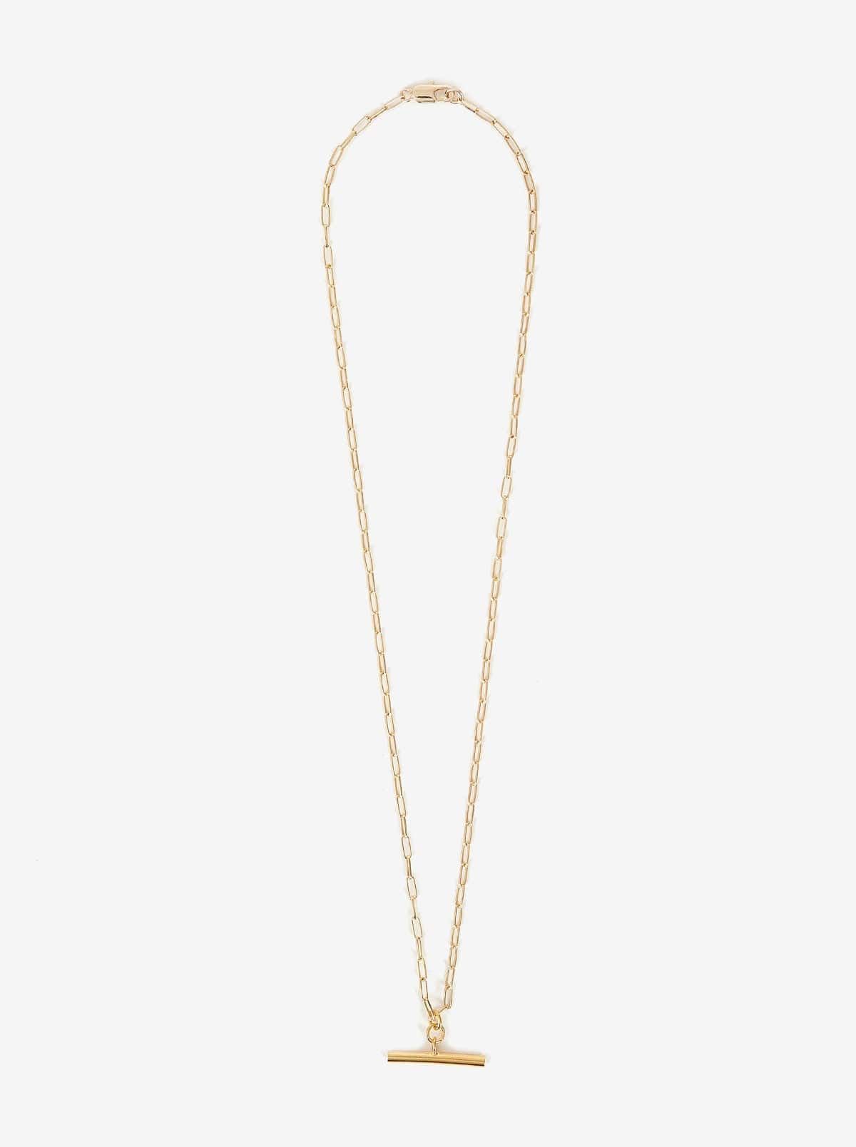 Link Chain & T Bar Necklace sold by iris product image thumbnail 3