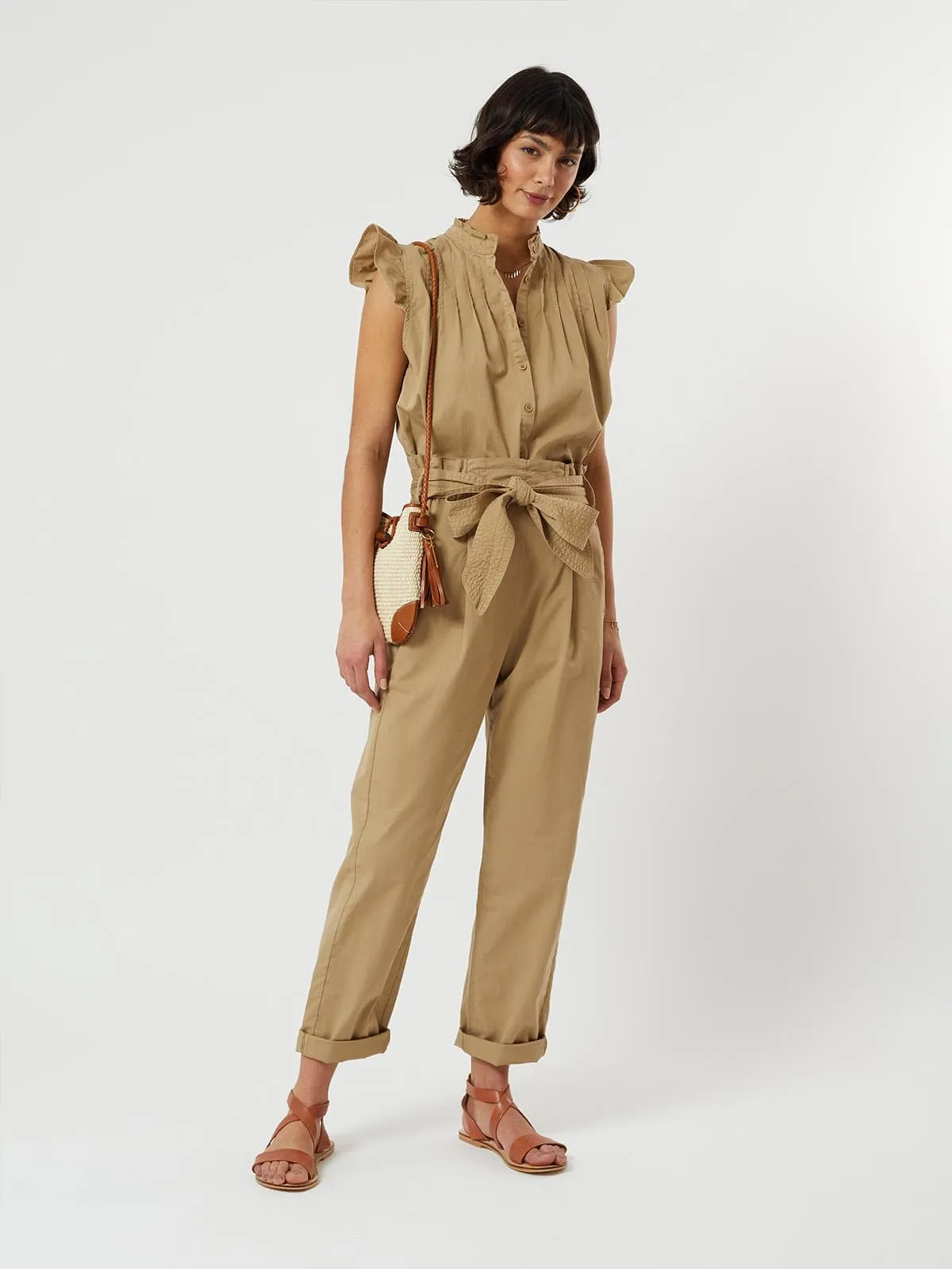 Rocco Frill Sleeve Camel Blouse sold by iris product image thumbnail 4