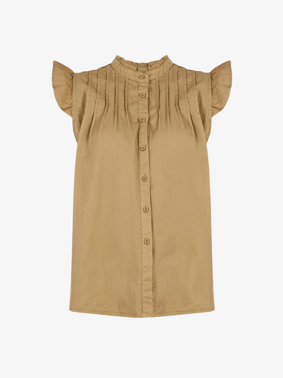 Rocco Frill Sleeve Camel Blouse sold by iris product image thumbnail 5