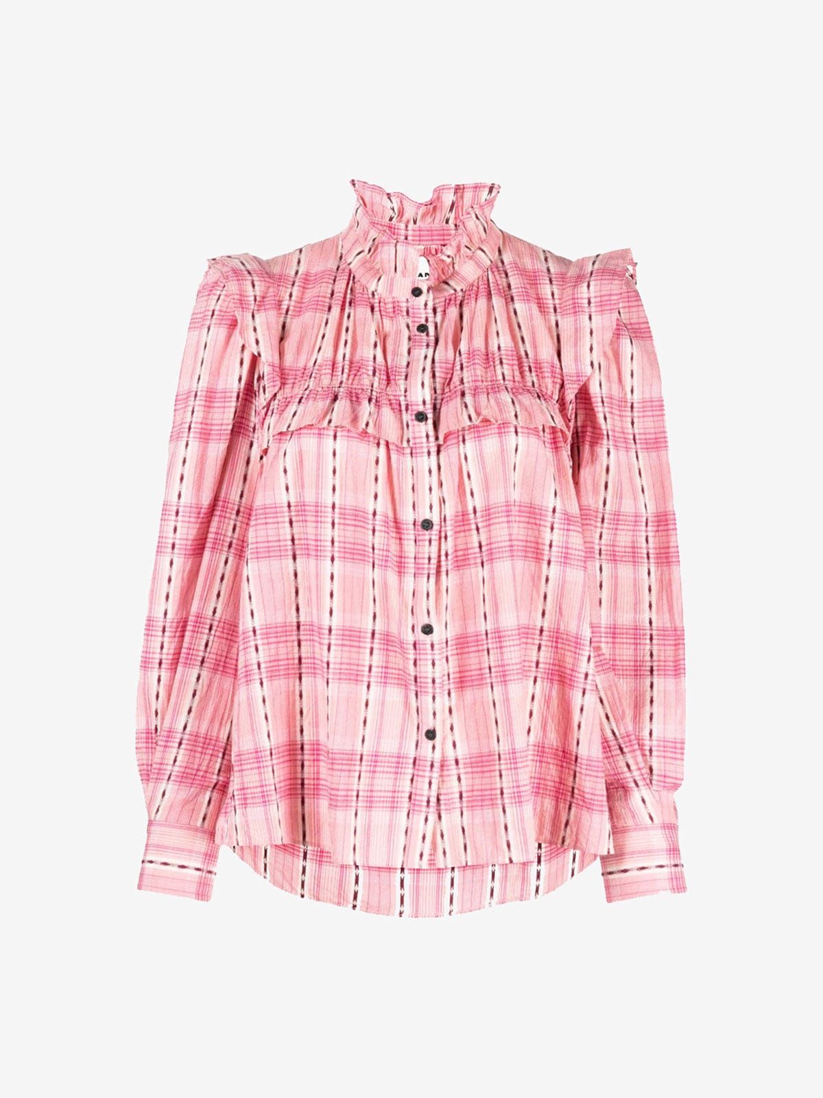 Idety Check Top- Pink sold by iris