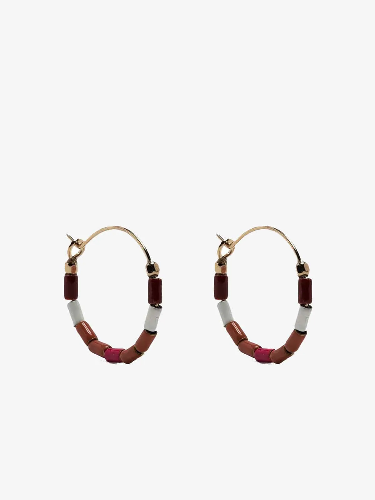 Bead Hoop Earring Peach sold by iris