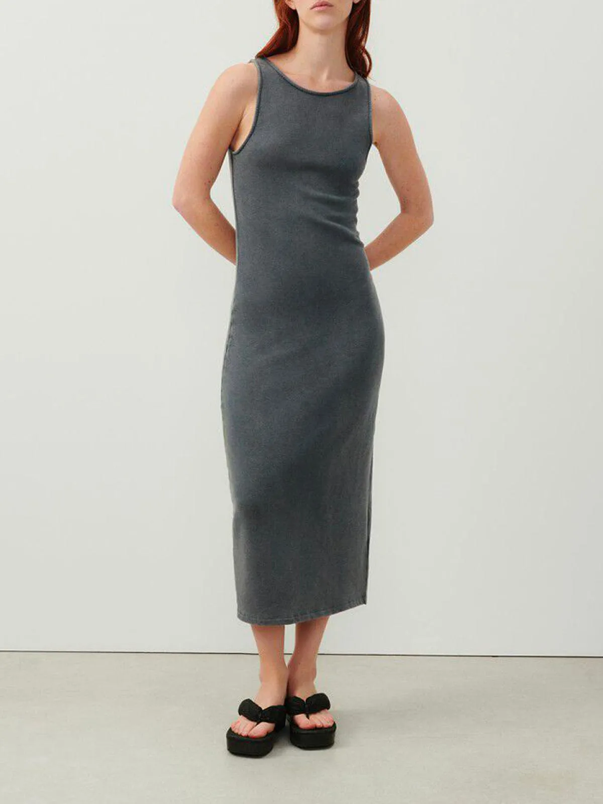Hapylife T- Shirt Dress - Charcoal sold by iris product image thumbnail 2
