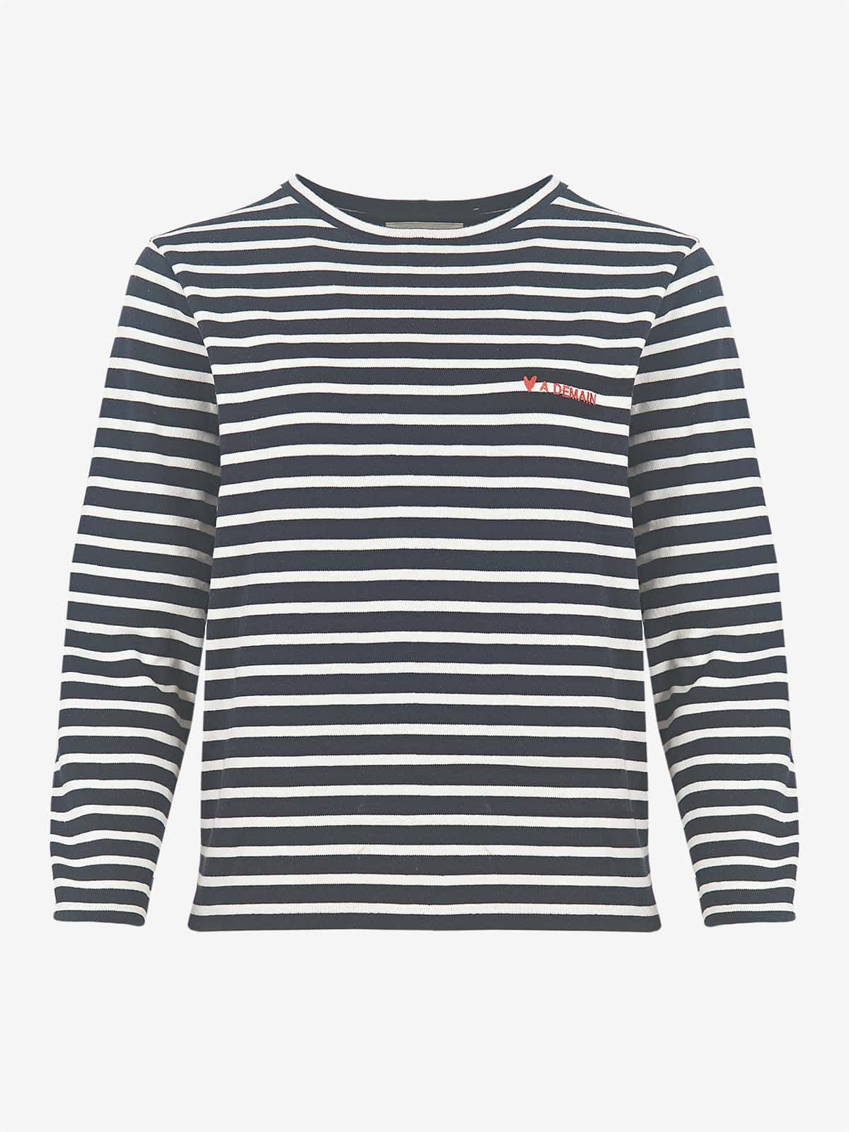 Emeria Organic-Cotton Long-Sleeved Breton T-Shirt sold by iris product image thumbnail 5