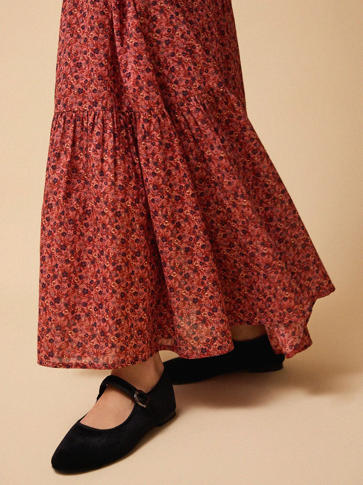 Harper Ditsy Print Skirt – Pink sold by iris product image thumbnail 2
