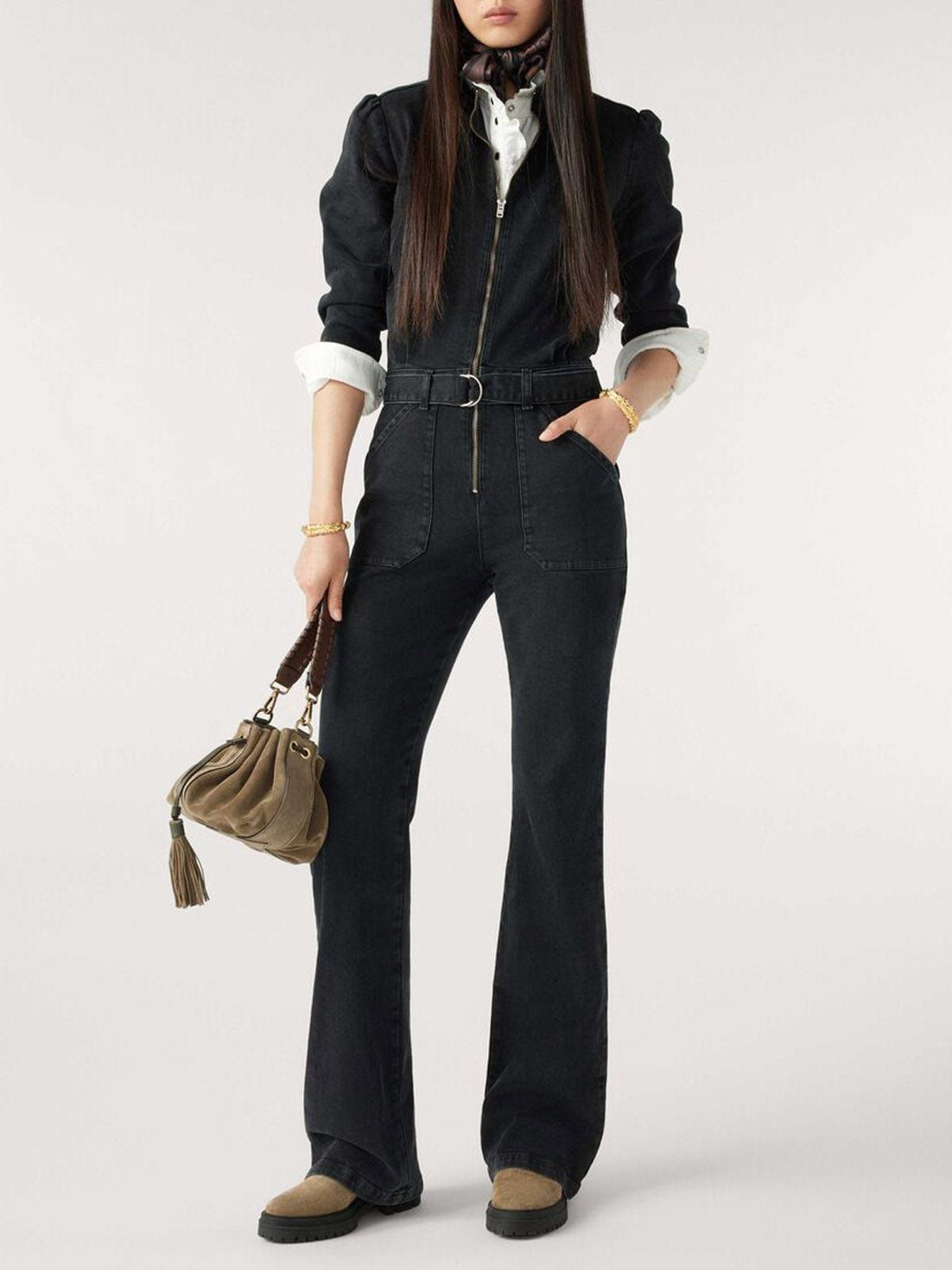 Isaya Denim Jumpsuit- Black sold by iris product image thumbnail 2