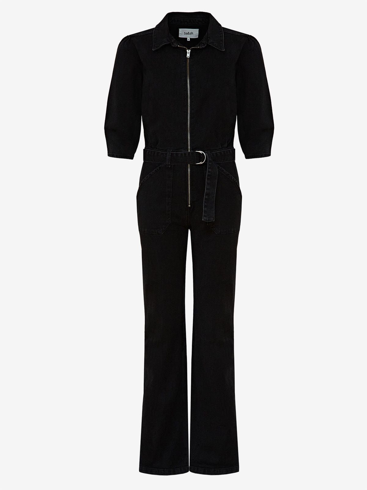 Isaya Denim Jumpsuit- Black sold by iris