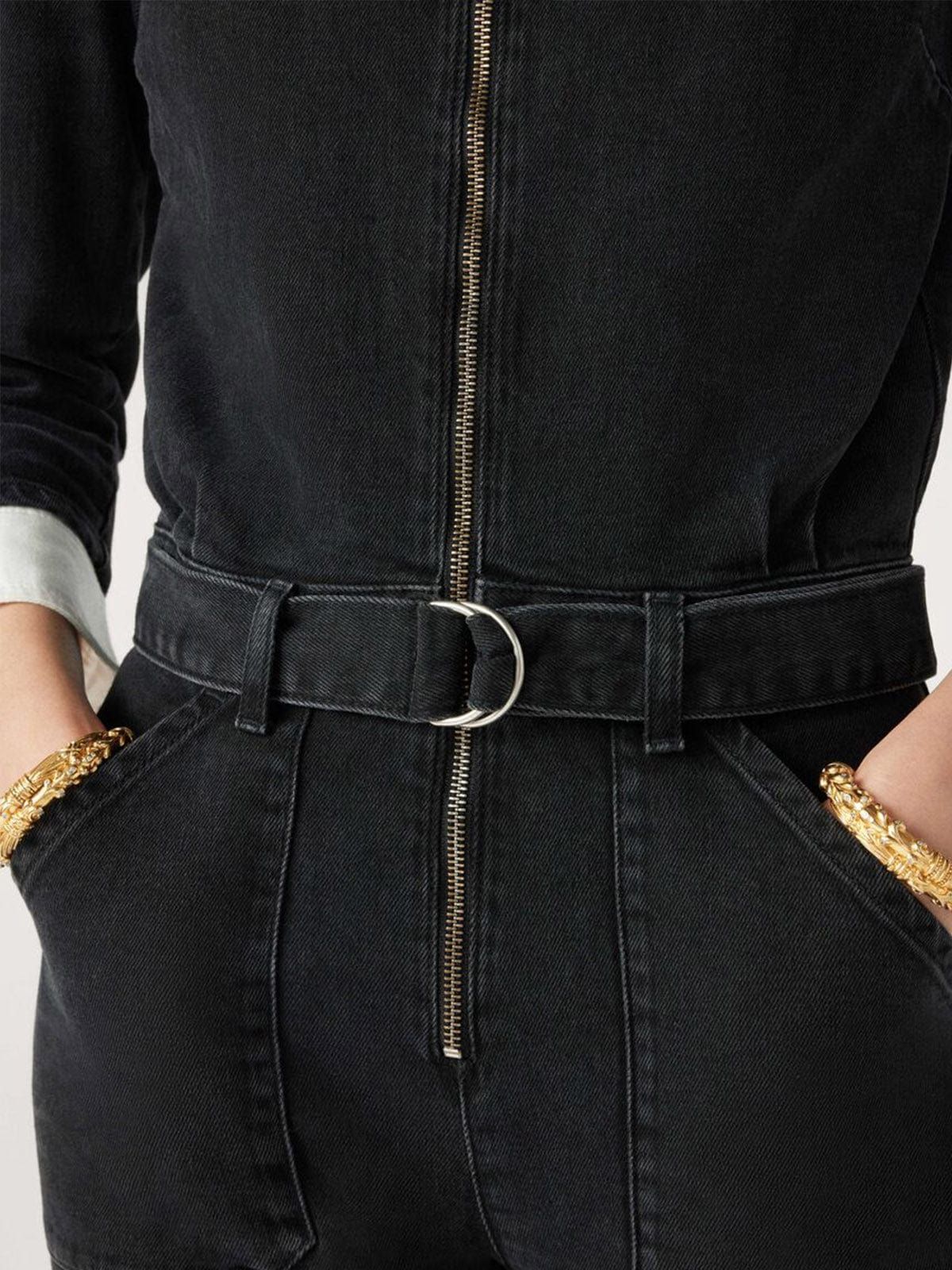 Isaya Denim Jumpsuit- Black sold by iris product image thumbnail 4