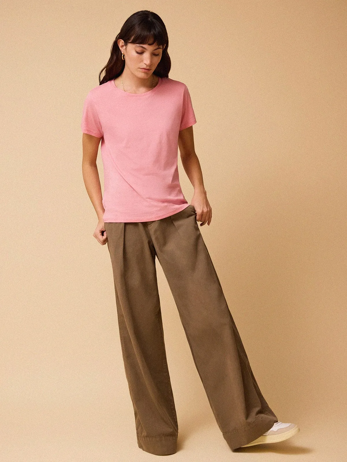 Eve Pima Cotton Crew Neck - Pink sold by iris product image thumbnail 3