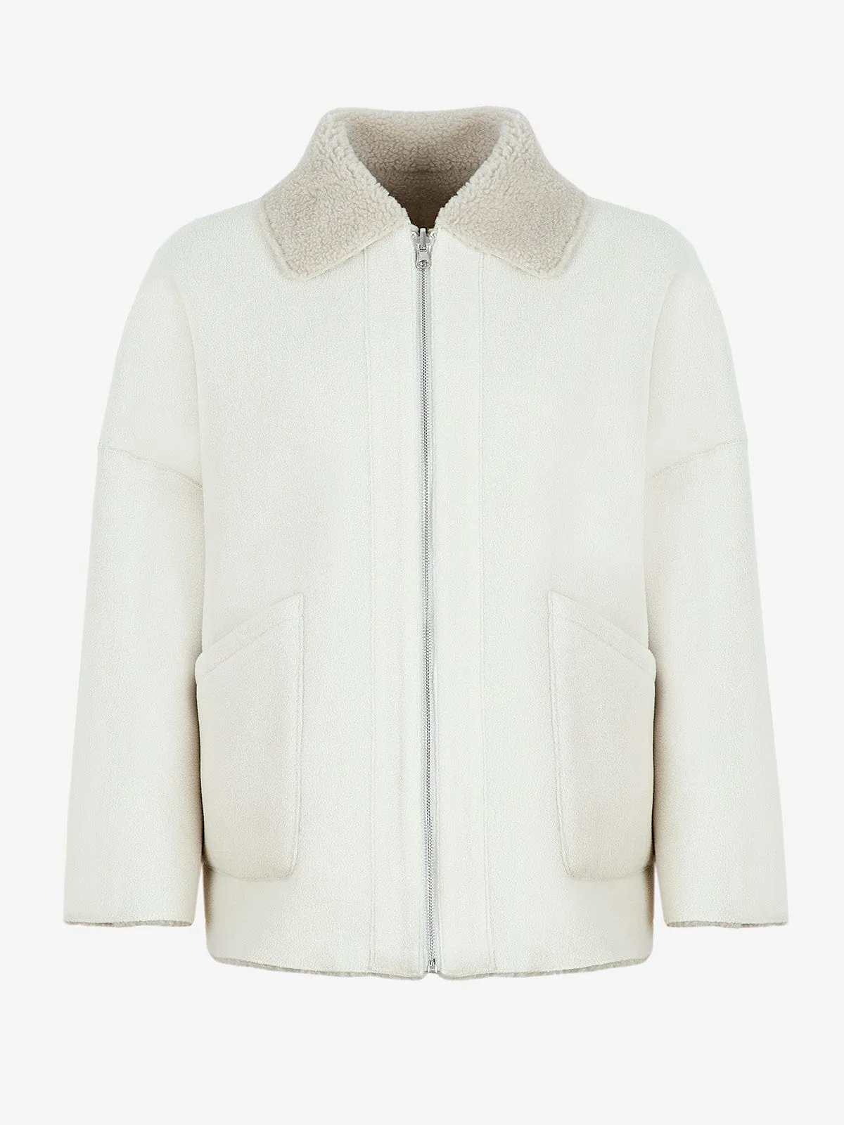 Ethel Fleece Coat Reversible- Cream sold by iris product image thumbnail 2