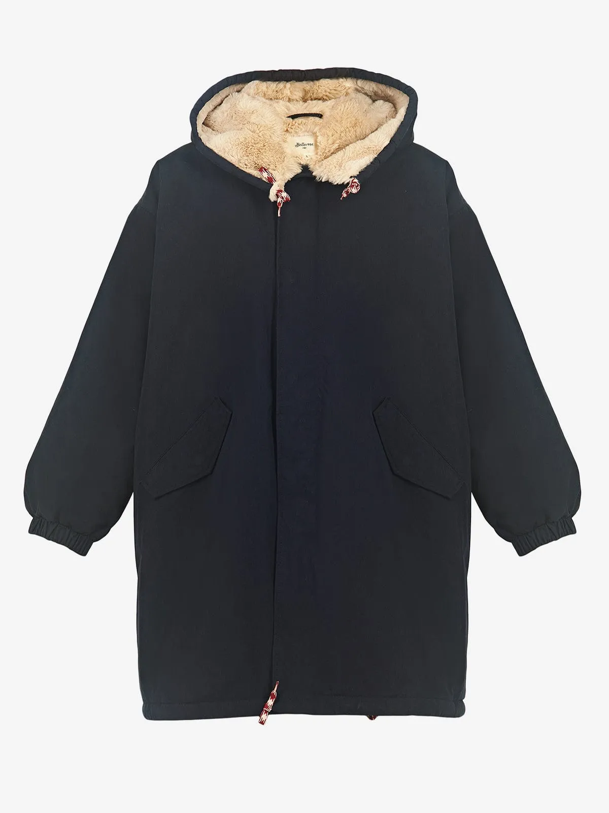 Laos Navy Faux Fur Lined Parka sold by iris