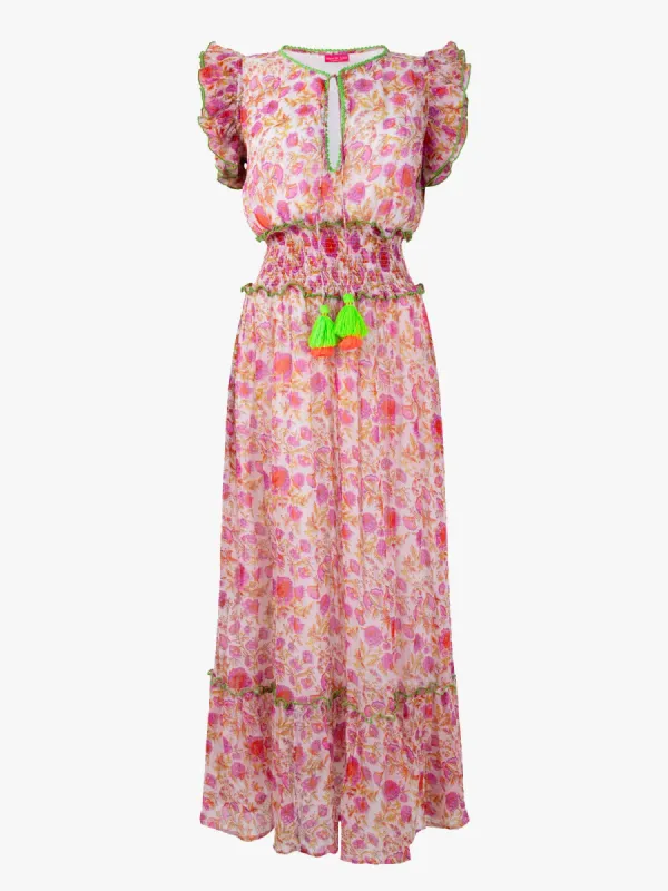 Long Chiffon Dress - Pink made by iris