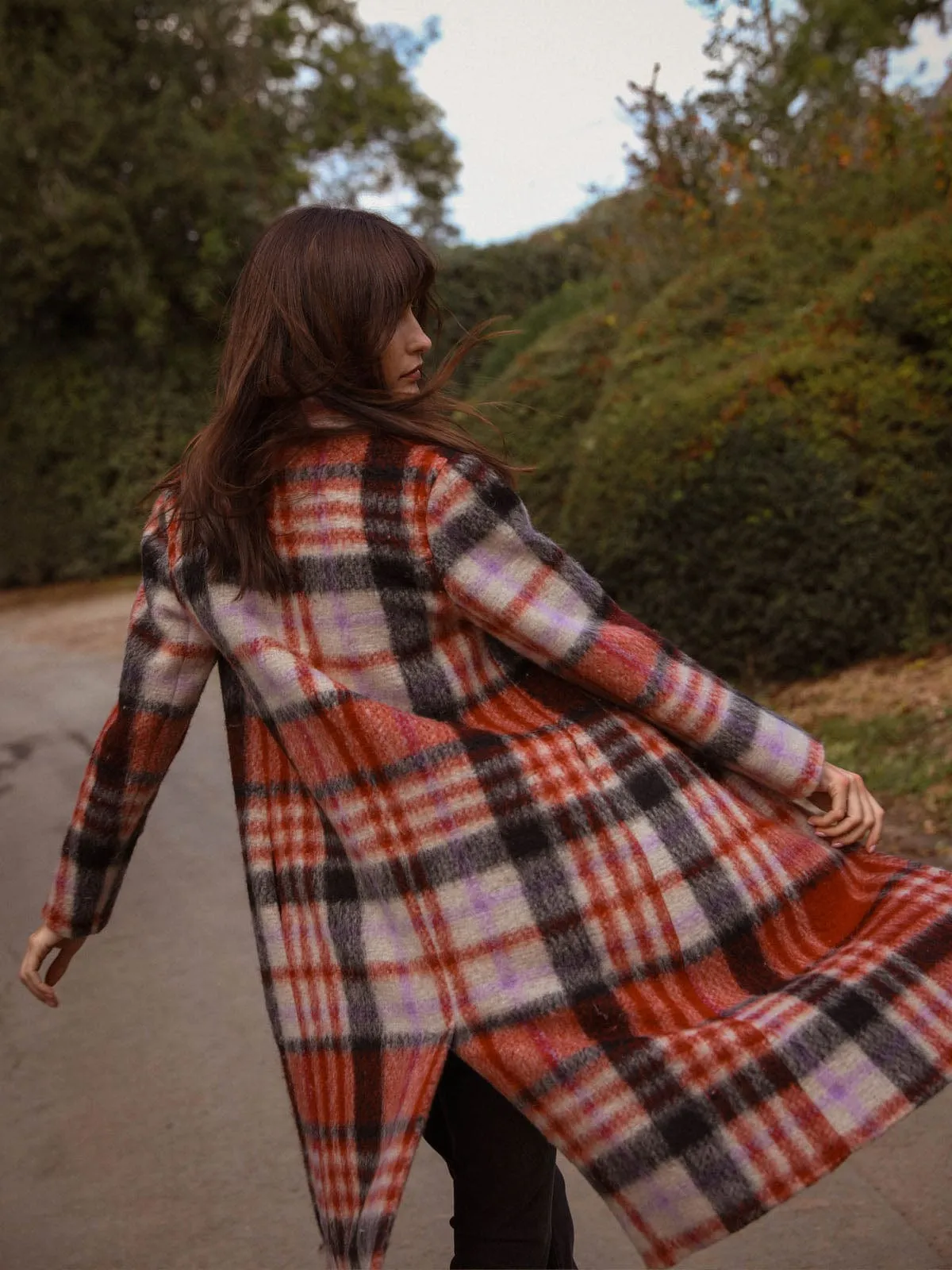 Fran Check Coat - Red sold by iris product image thumbnail 2