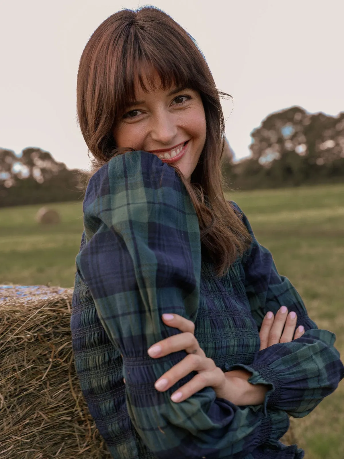 Simone Tartan Top- Green sold by iris product image thumbnail 3