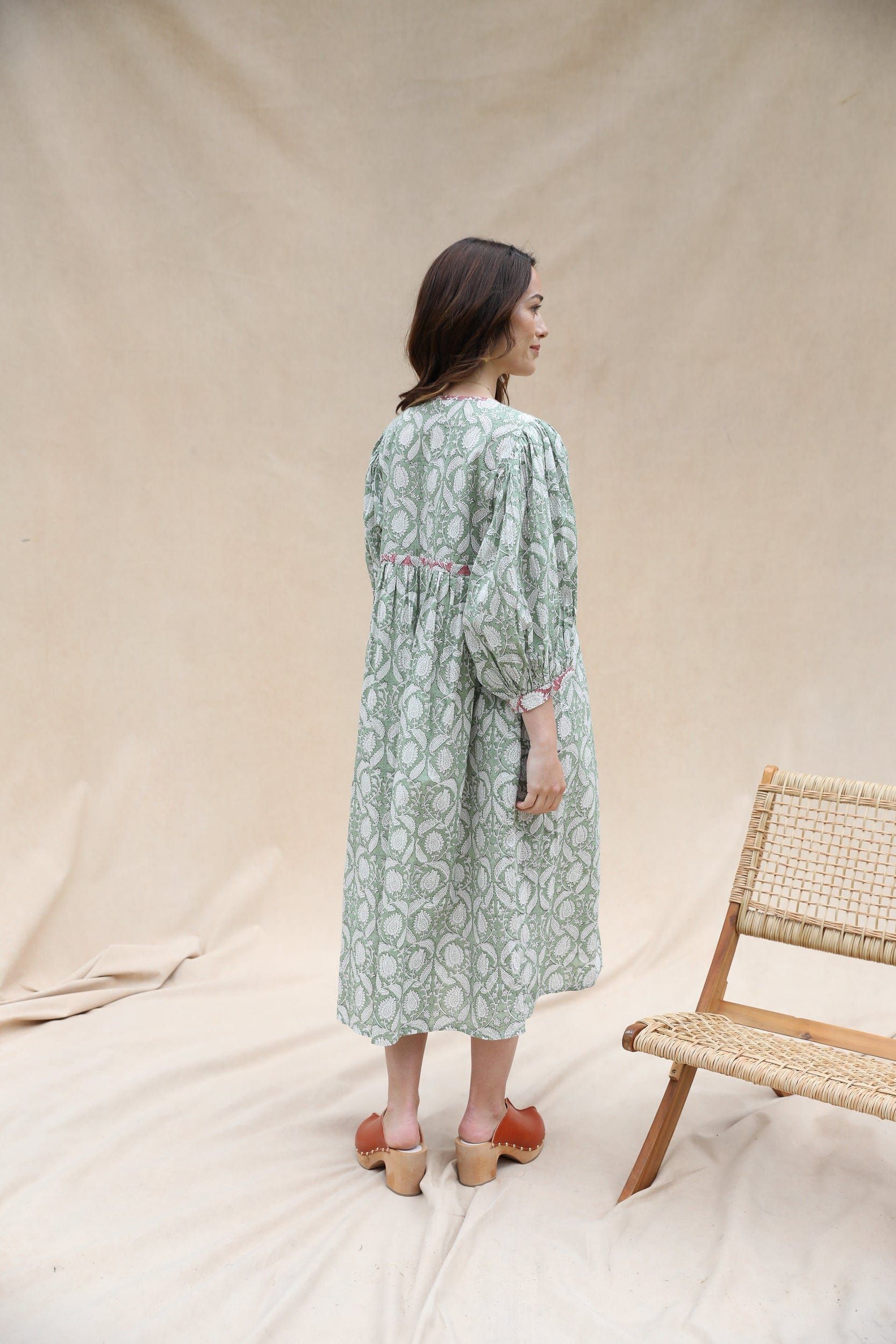 Ezra Handblock Print Midi Dress sold by iris product image thumbnail 3