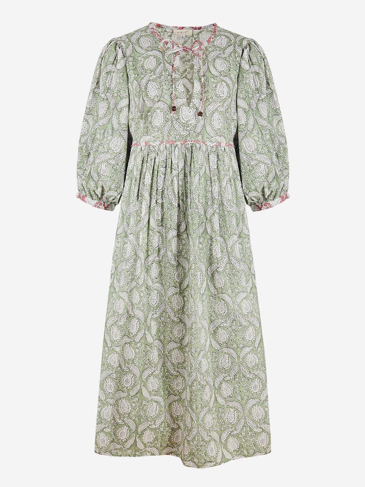 Ezra Handblock Print Midi Dress sold by iris
