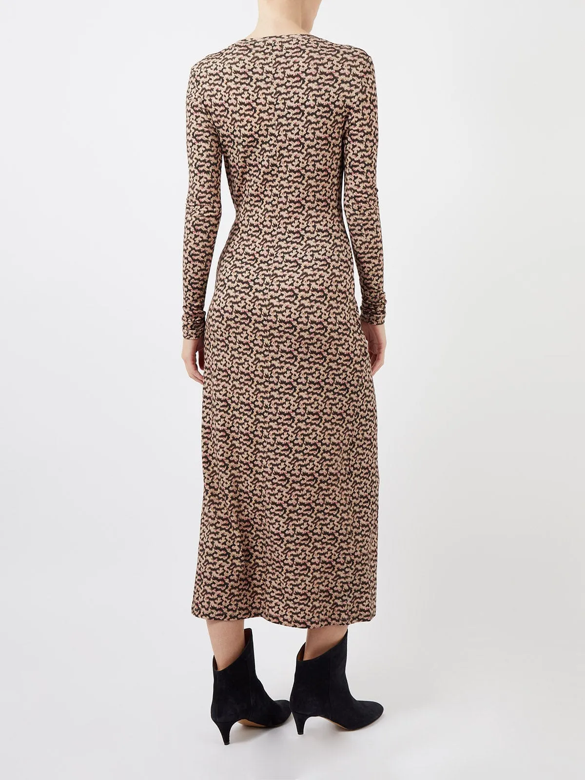 Lisy Fitted Dress- Brown sold by iris product image thumbnail 4