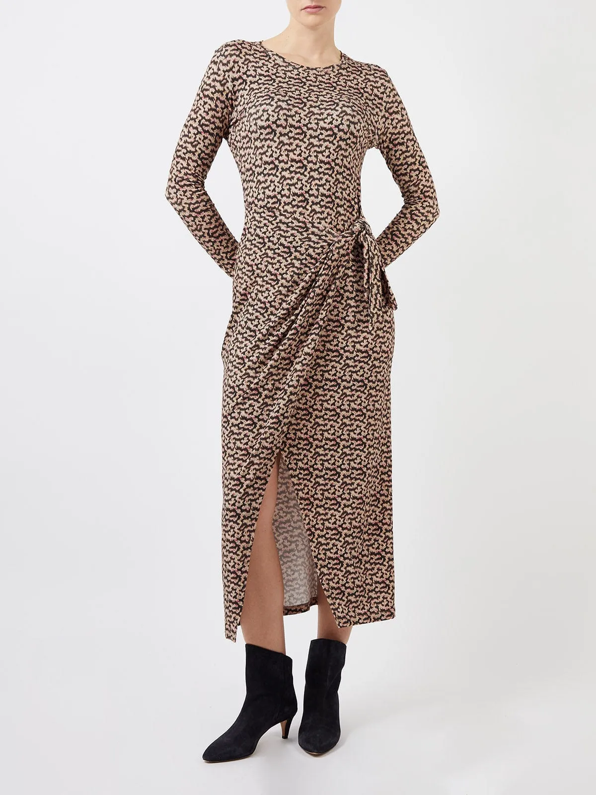 Lisy Fitted Dress- Brown sold by iris product image thumbnail 2
