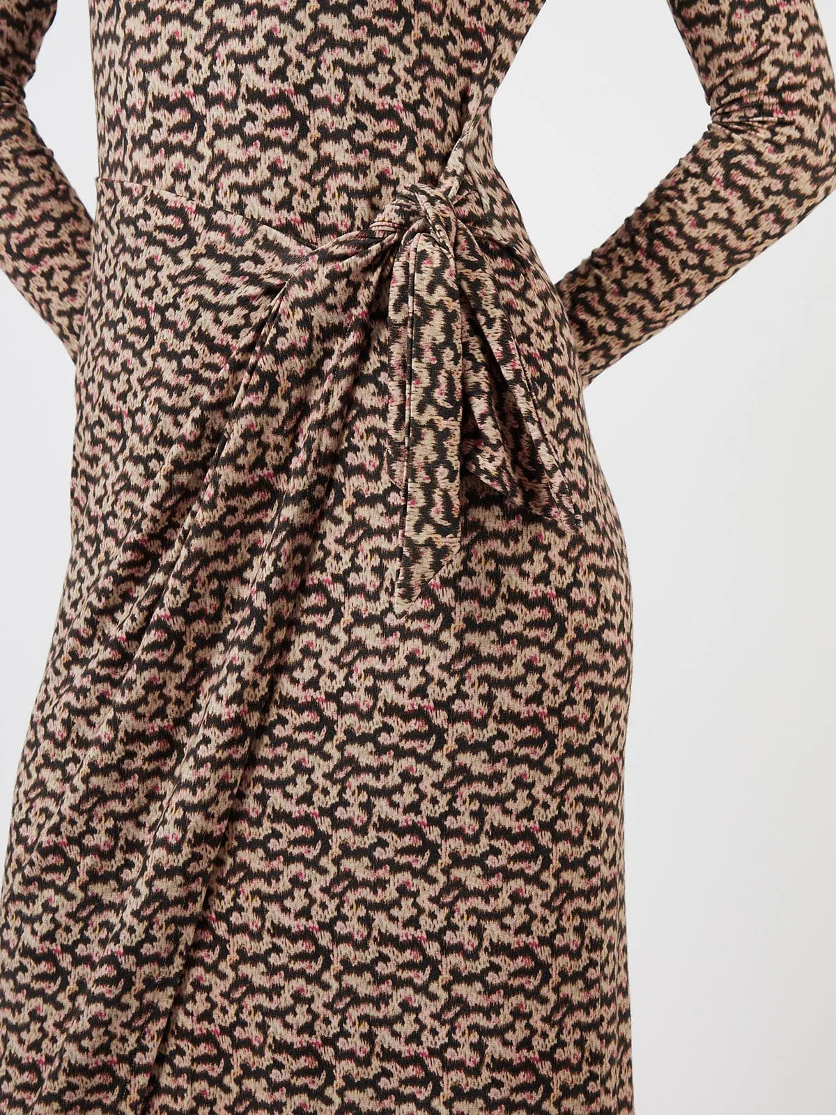 Lisy Fitted Dress- Brown sold by iris product image thumbnail 3