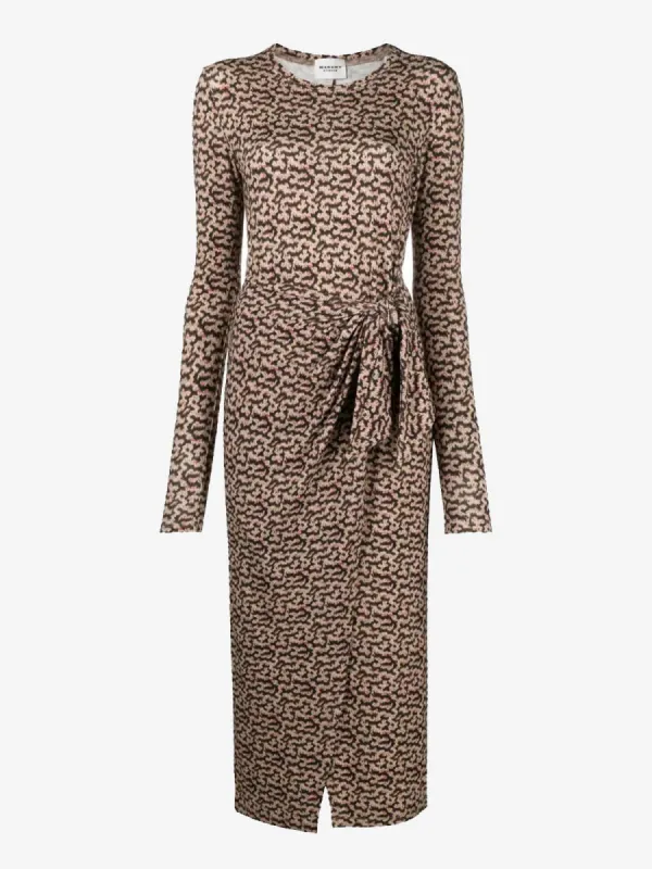 Lisy Fitted Dress- Brown made by iris