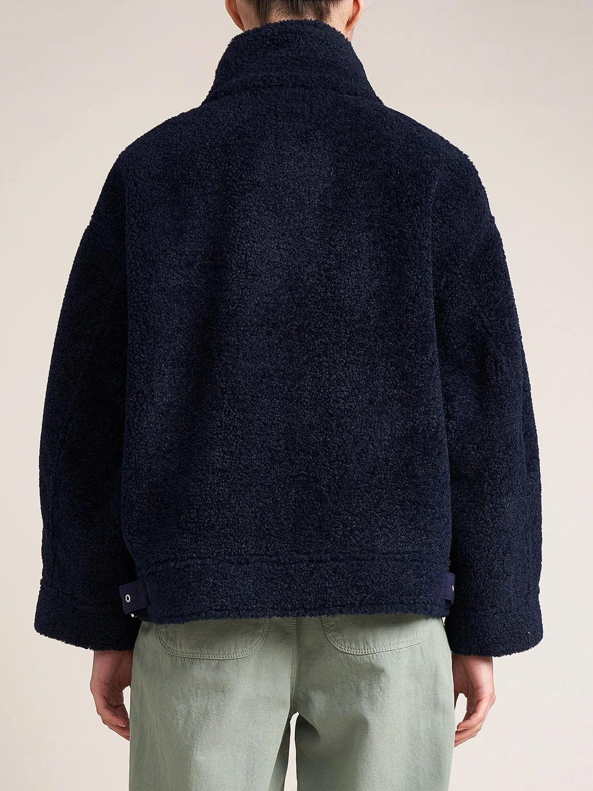 Edwige Teddy Jacket – Navy sold by iris product image thumbnail 3