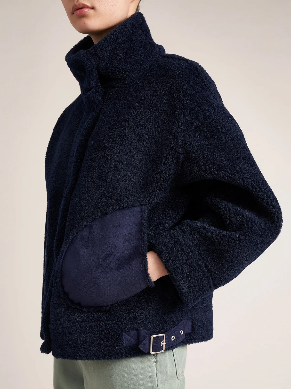 Edwige Teddy Jacket – Navy sold by iris product image thumbnail 4