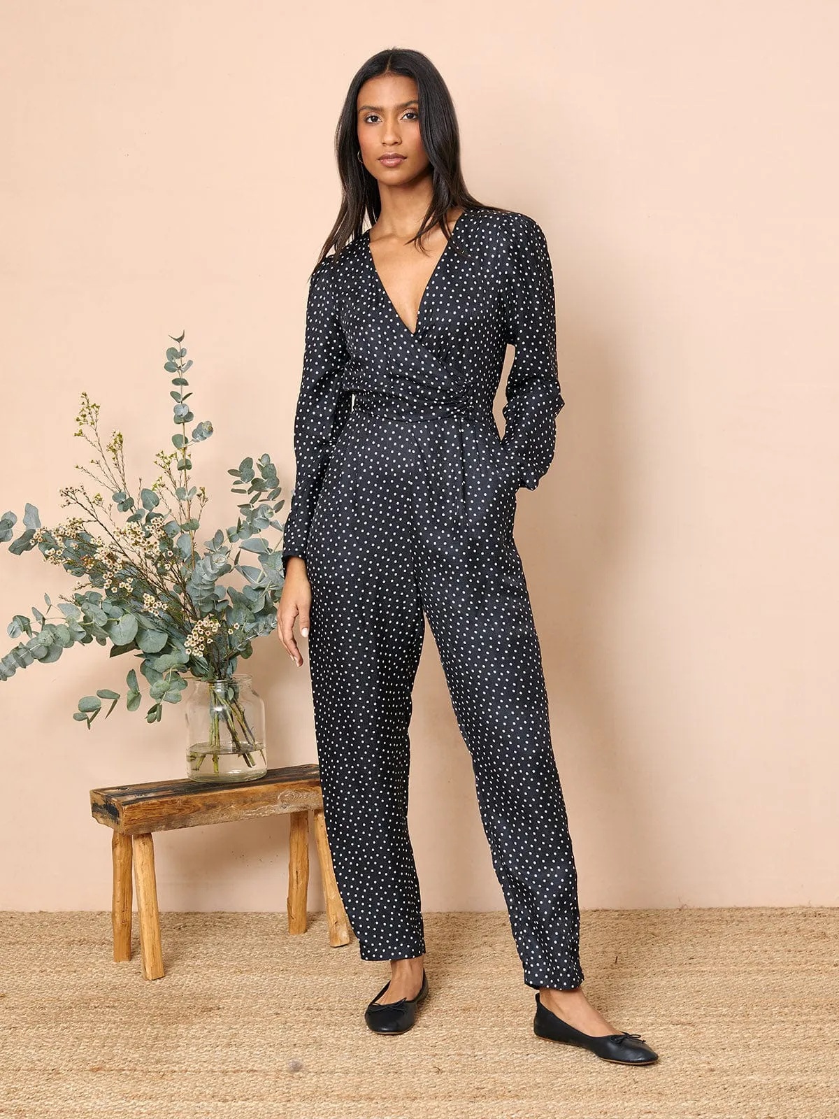 Reese Silk Blend Jumpsuit sold by iris